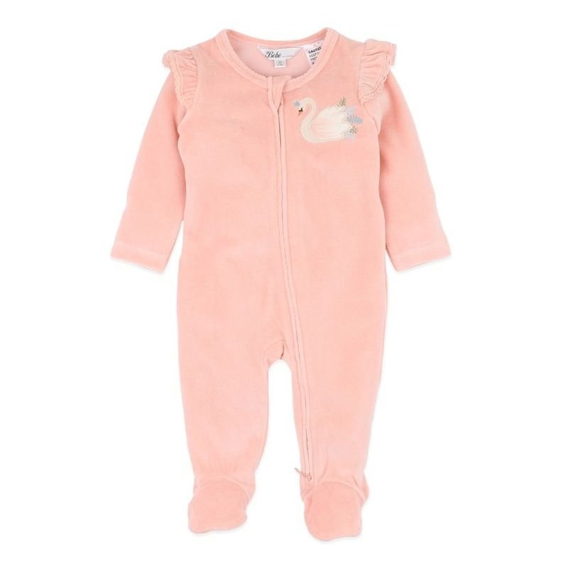 Bebe - Gemma Velour Zip Romper