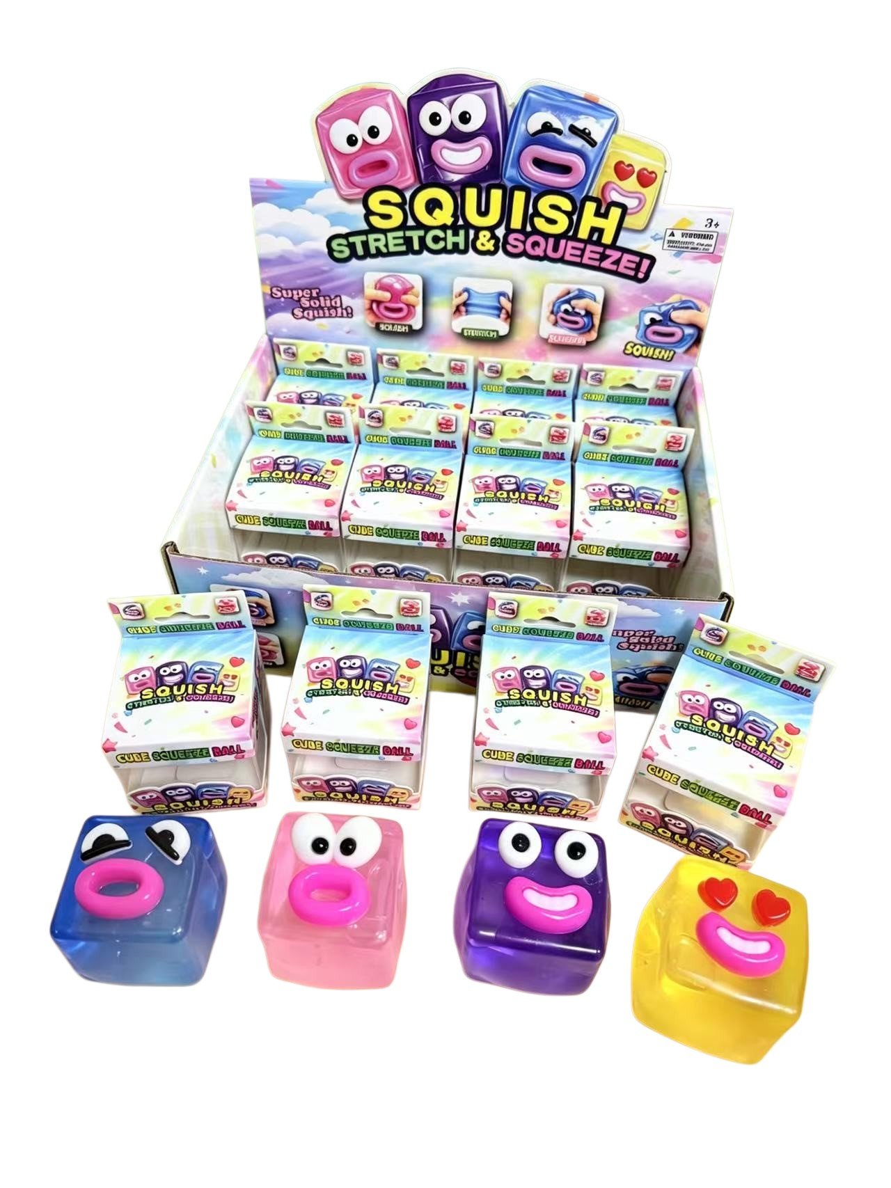 Arriving Soon - Squishy Maltose Face Swapping 6cm Cube assorted