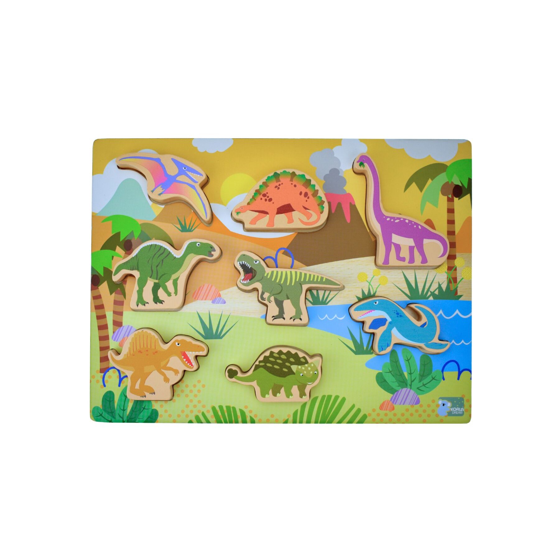 Arriving Soon - Koala Dream - Wooden Chunky Dinosaur Puzzle