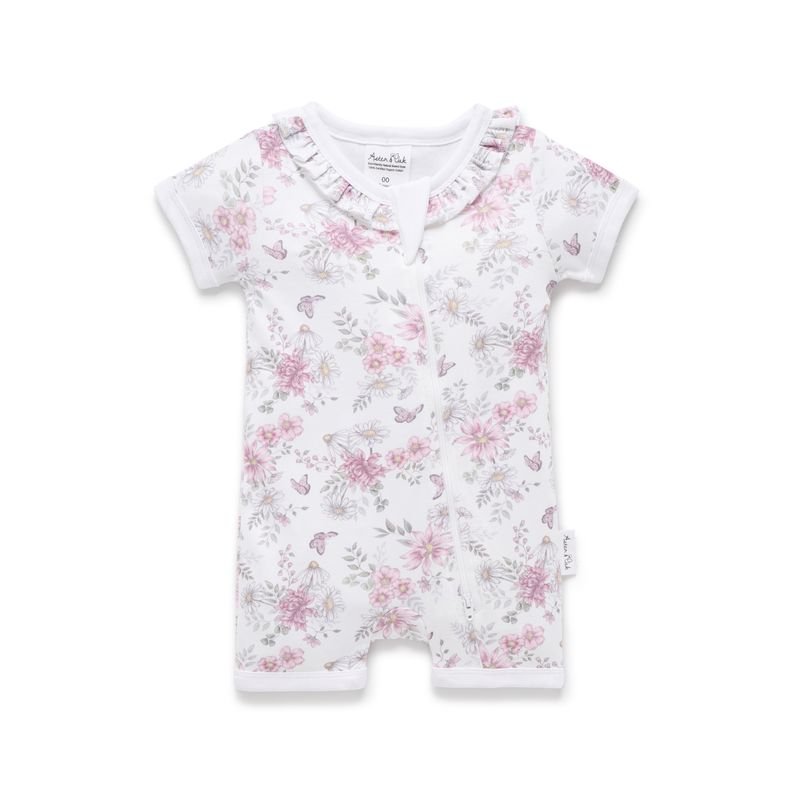 Daisy Floral SS Zip Romper.jpeg