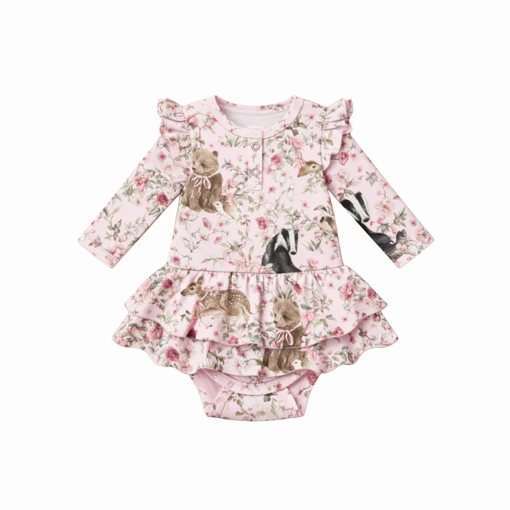 Confetti Kidz - Baby Animals Bodysuit Dress