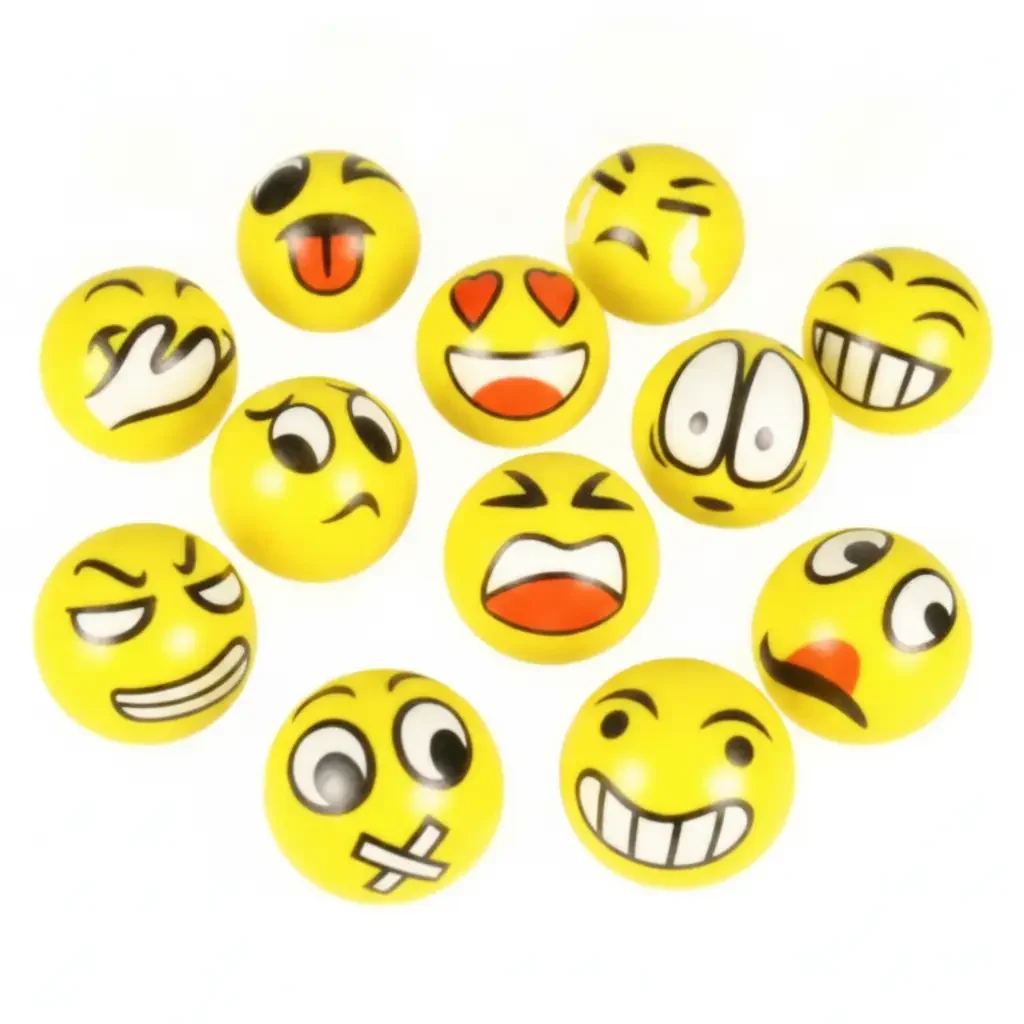 Arriving Soon - 3-Inch Emoticon Stress Ball - Fun Yellow Face Squishy Toy For Sensory and Fidget Play
