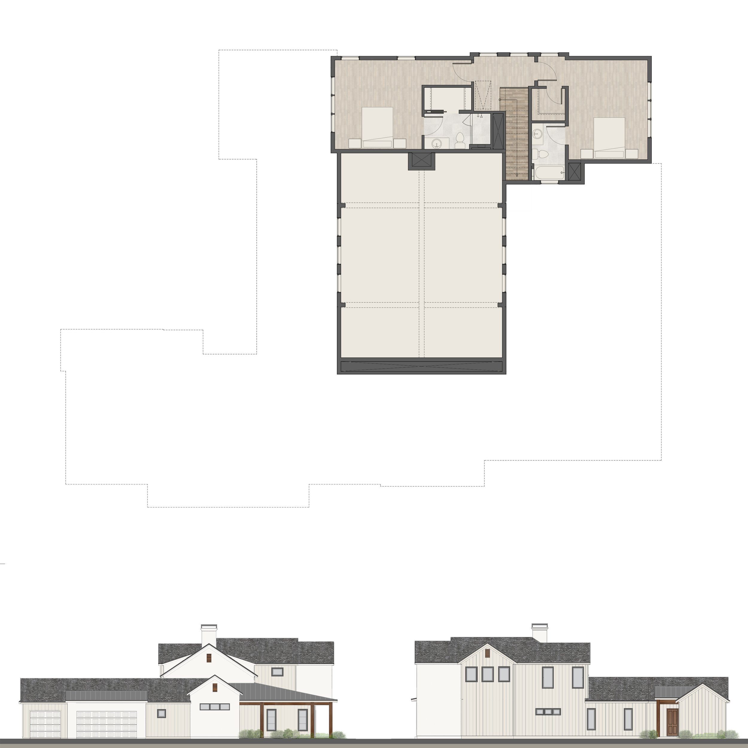 2nd floor plan and facade tripler pine.jpg