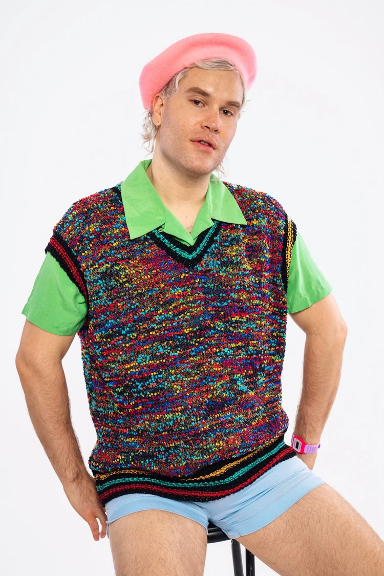 Arcade Carpet Knit Sweater Vest Oddballl Vintage