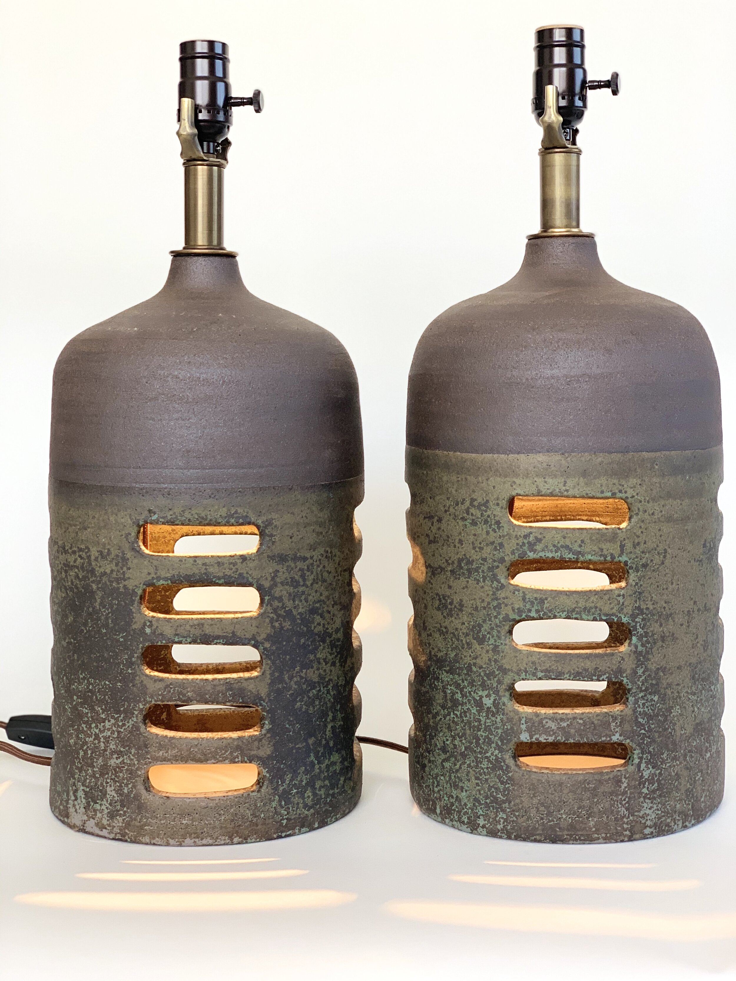 pair of large table lamps