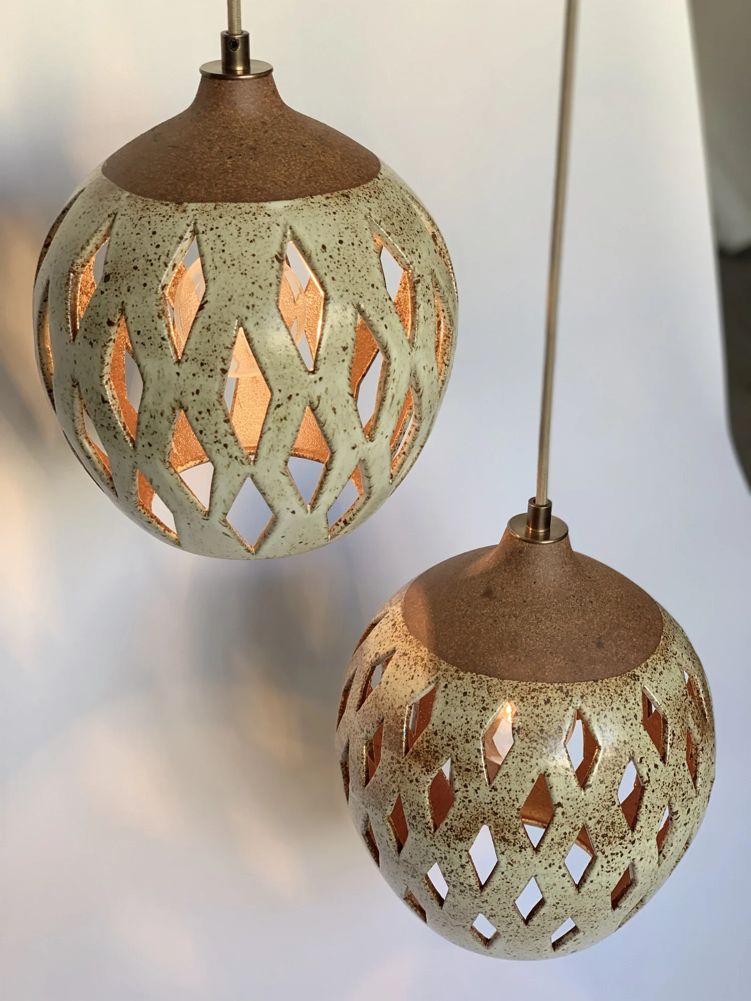 Double Pendant Chandelier - 1 Large 1 Medium — HEATHER LEVINE CERAMICS