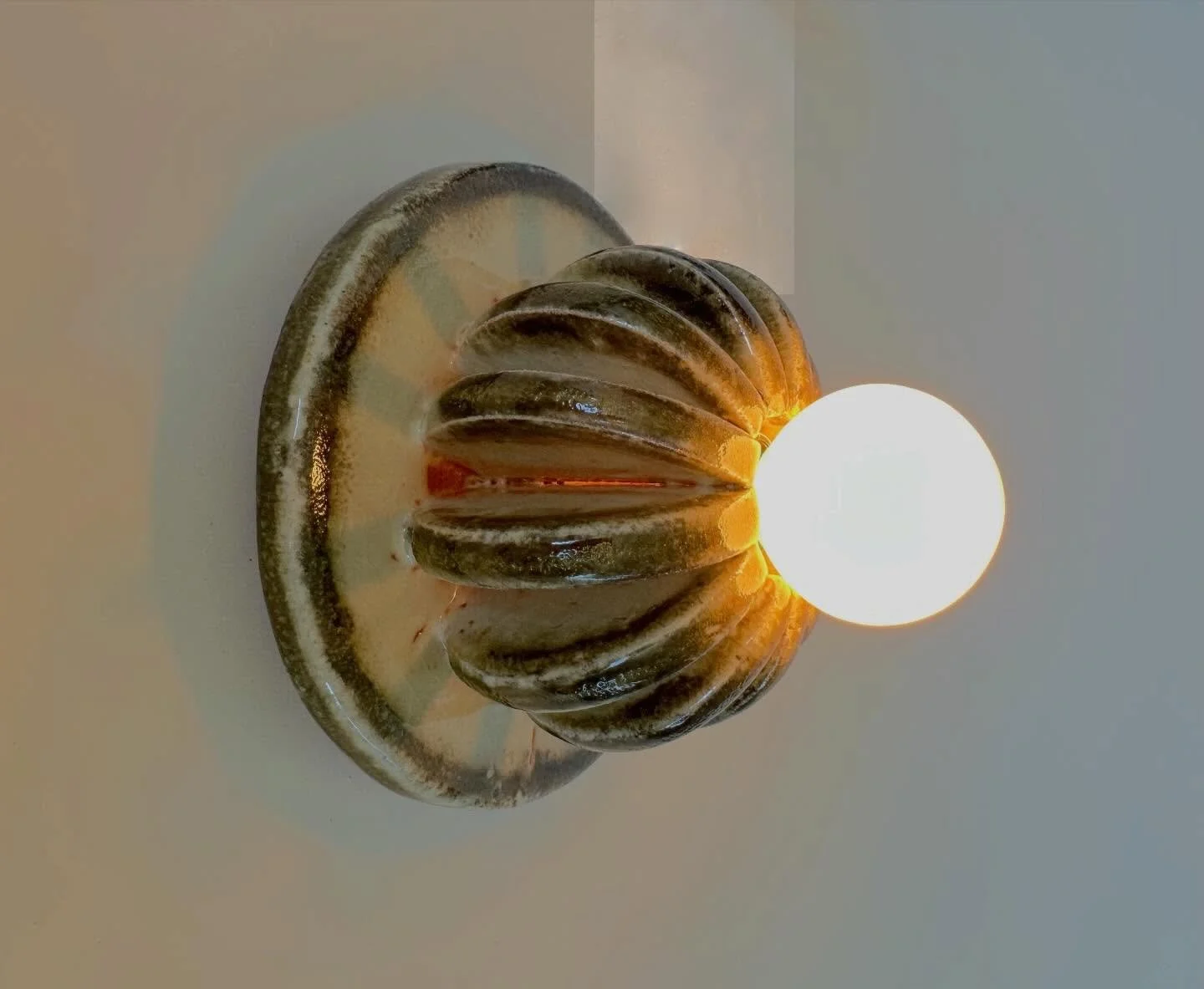 New flower sconces are #hotfromthekiln. I&rsquo;m working on getting the color options photographed.  Reach out for more info and availability.  #flushmountsconce #ceramic #heatherlevineceramics