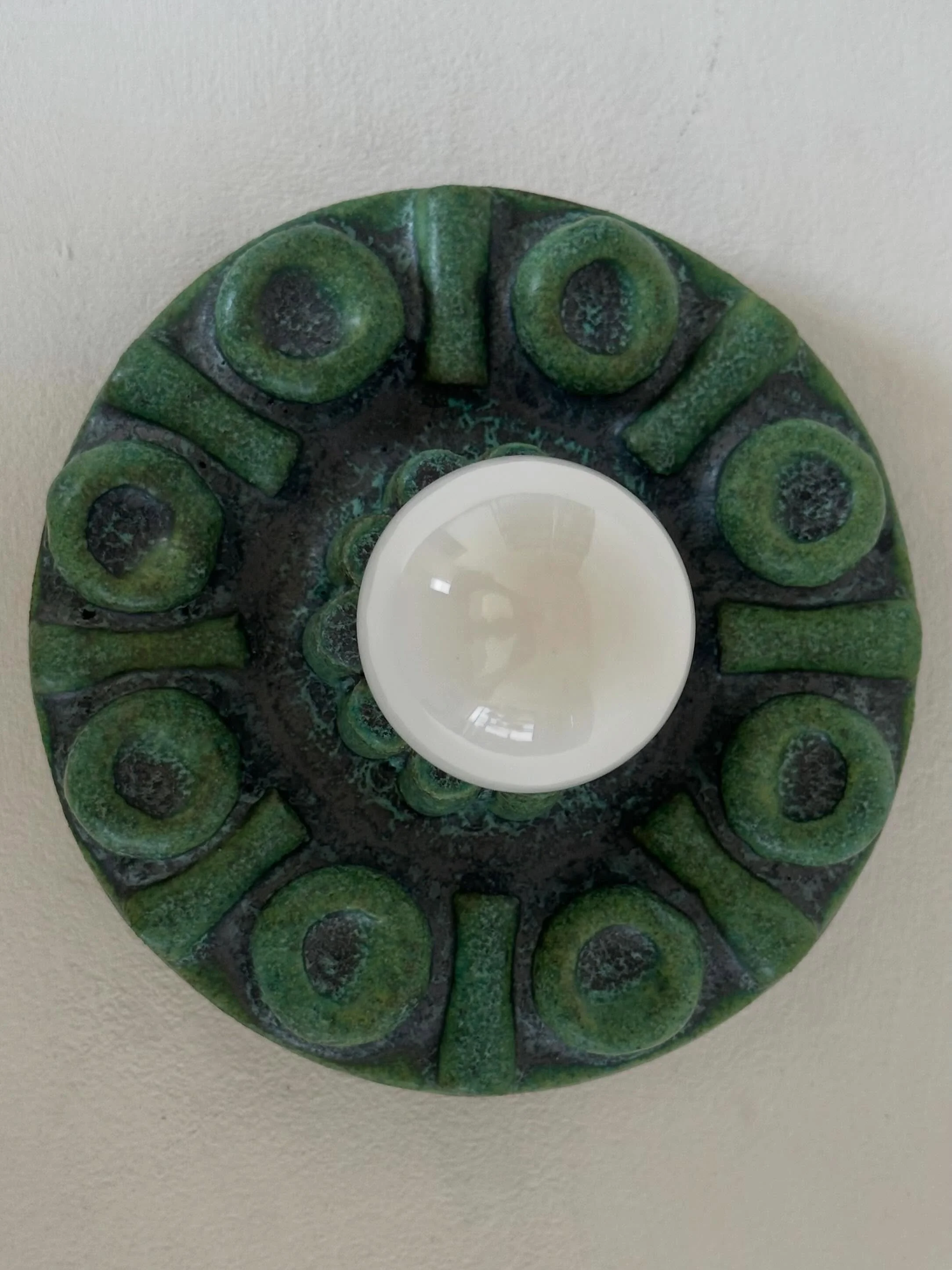 Sconce WIP.  She&rsquo;s pretty cute and petite at 6&rdquo; diameter.