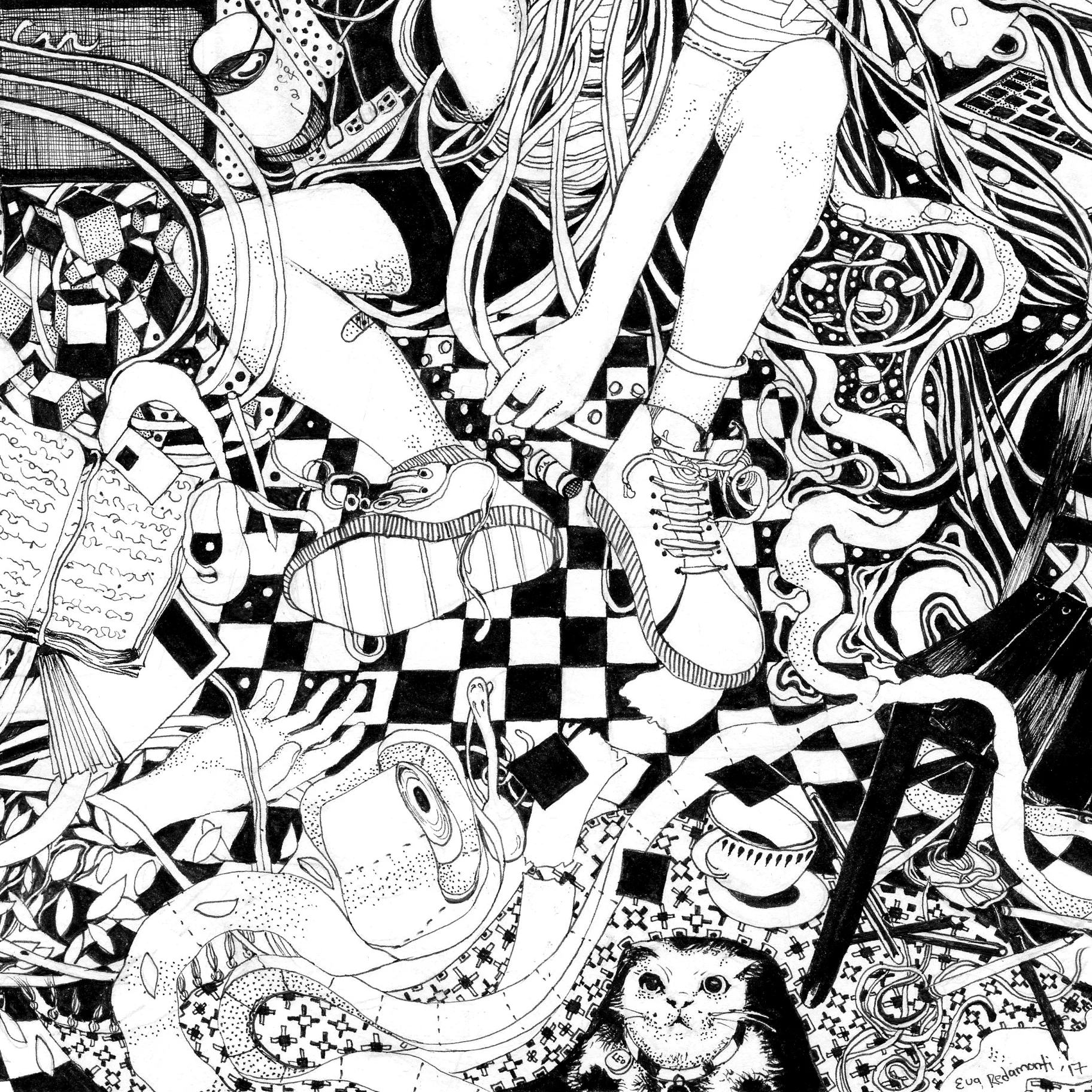 Detail of "Distracted"