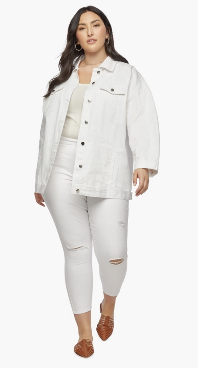Oversized Denim Jacket - PFD White Wash