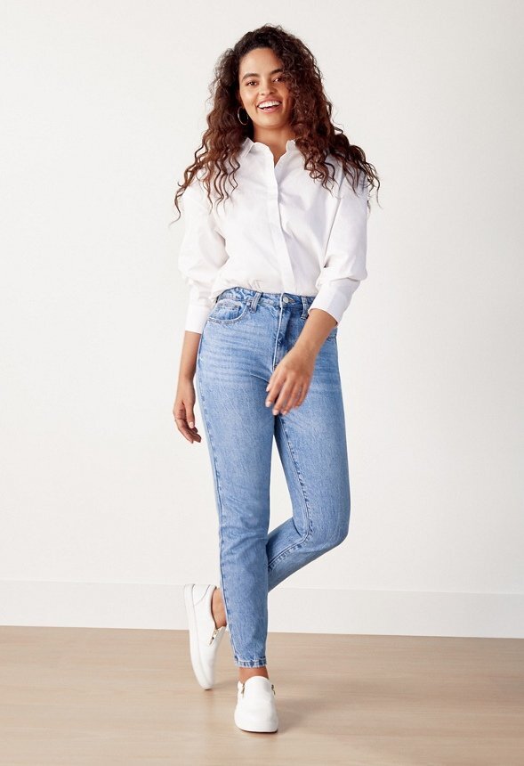 High Waisted Vintage Tapered Jeans