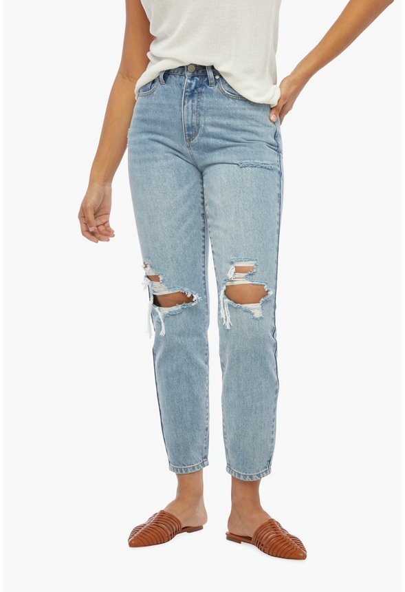 High Waist Tapered Jeans