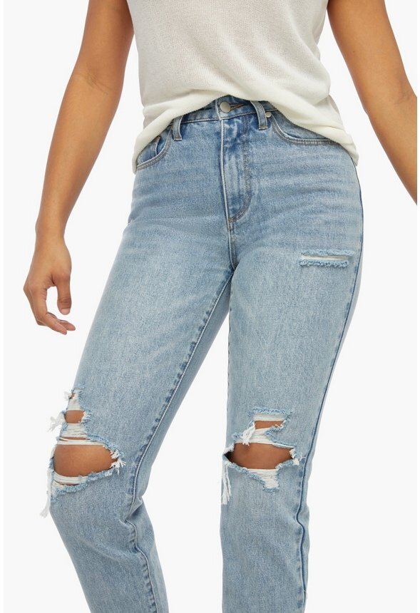 High Waist Tapered Jeans