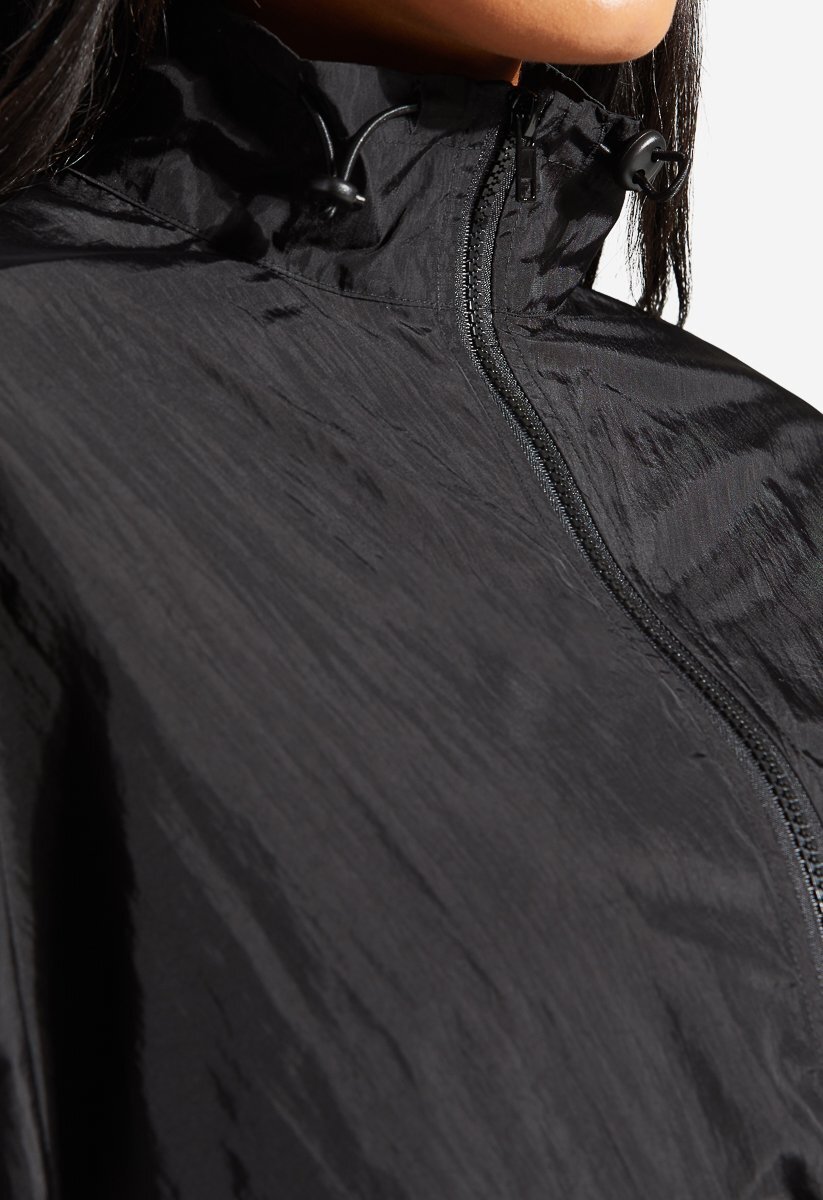 Nylon Crop Track Jacket - Close Up
