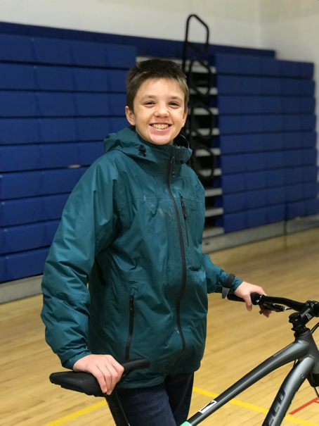 “There isn’t anything I don’t like about riding a bike" shared Kaleb, "but the best part of the morning ride is feeling the breeze on my face.”
