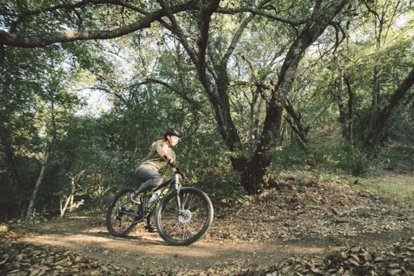 Riding the perfect rad trail after a hard days work--well worth it. photo credit: Colin Belisle