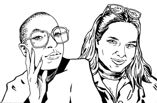 illustration of Kelsey Adams & Claire Varty