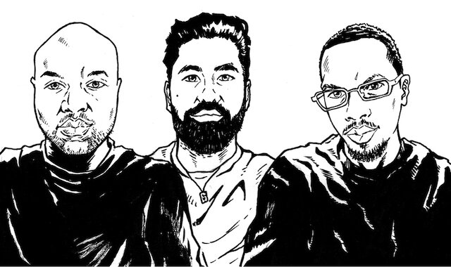 illustration of Kazeem Kuteyi, Kahlil Hernandez & Daoud Tabibzada
