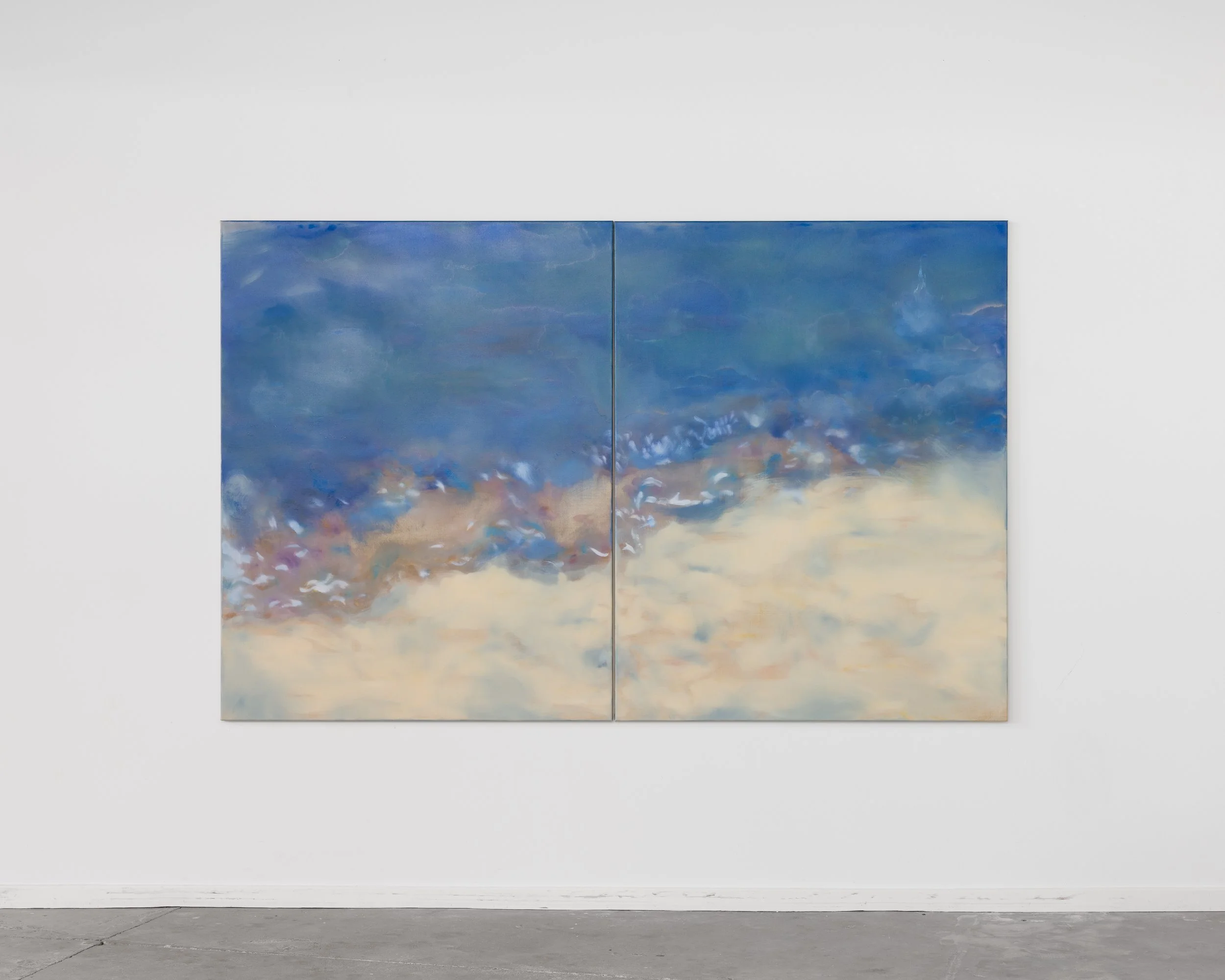  Seascape I &amp; II, 2026, 110 x 140 cm, Japanese watercolour and oil on canvas  Photo by Mikkel Kaldal  ©  