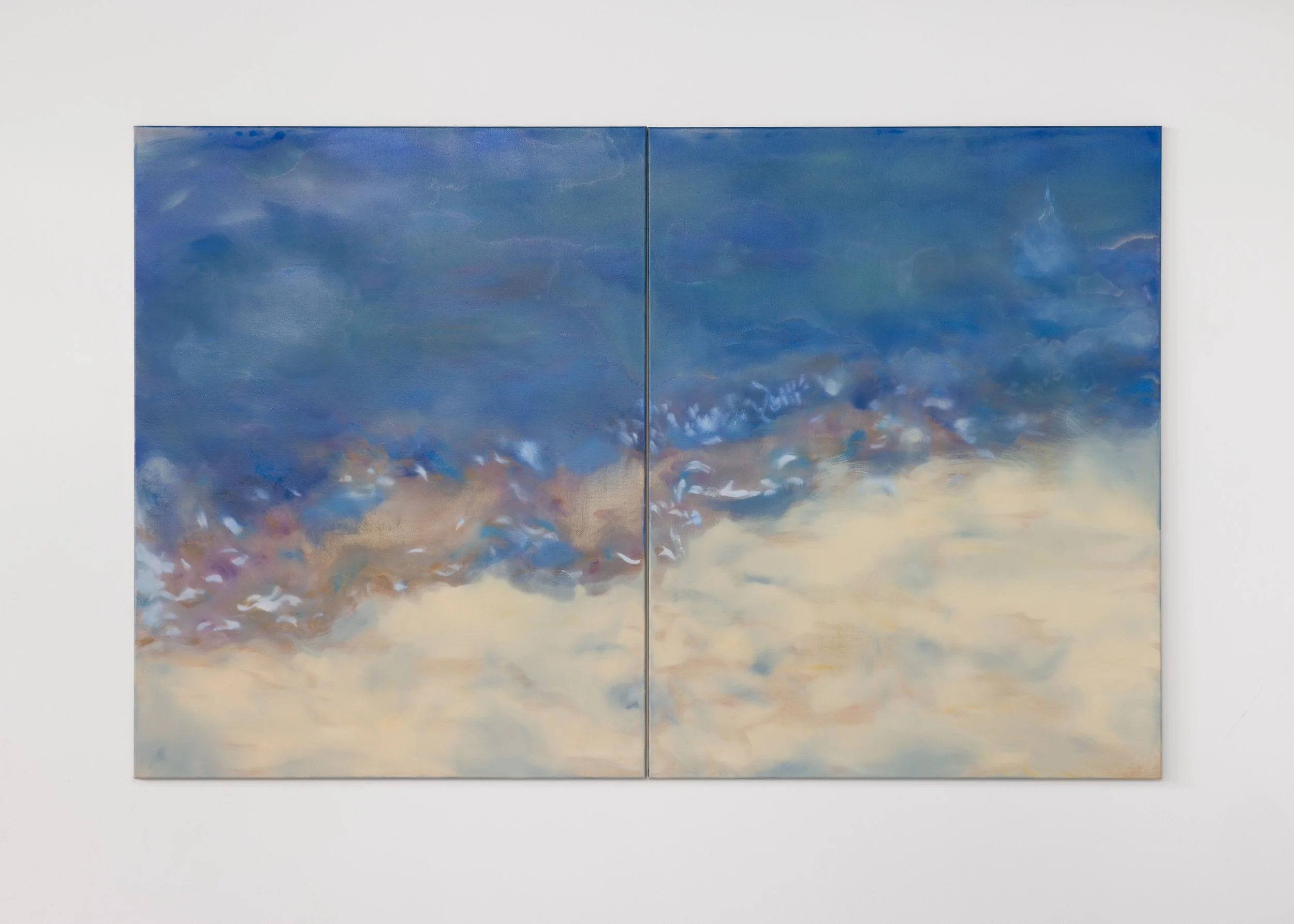  Seascape I &amp; II, 2026, 110 x 140 cm, Japanese watercolour and oil on canvas  Photo by Mikkel Kaldal  ©  