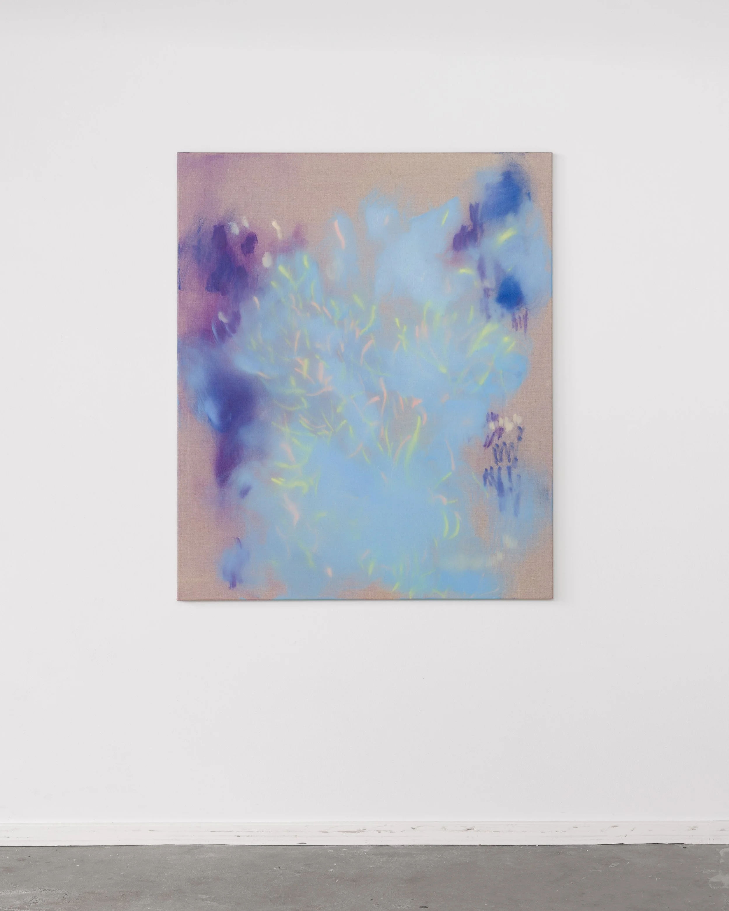  Seascape V, 2026, 105 × 125 cm, Japanese watercolour and oil on canvas  Photo by Mikkel Kaldal  ©  
