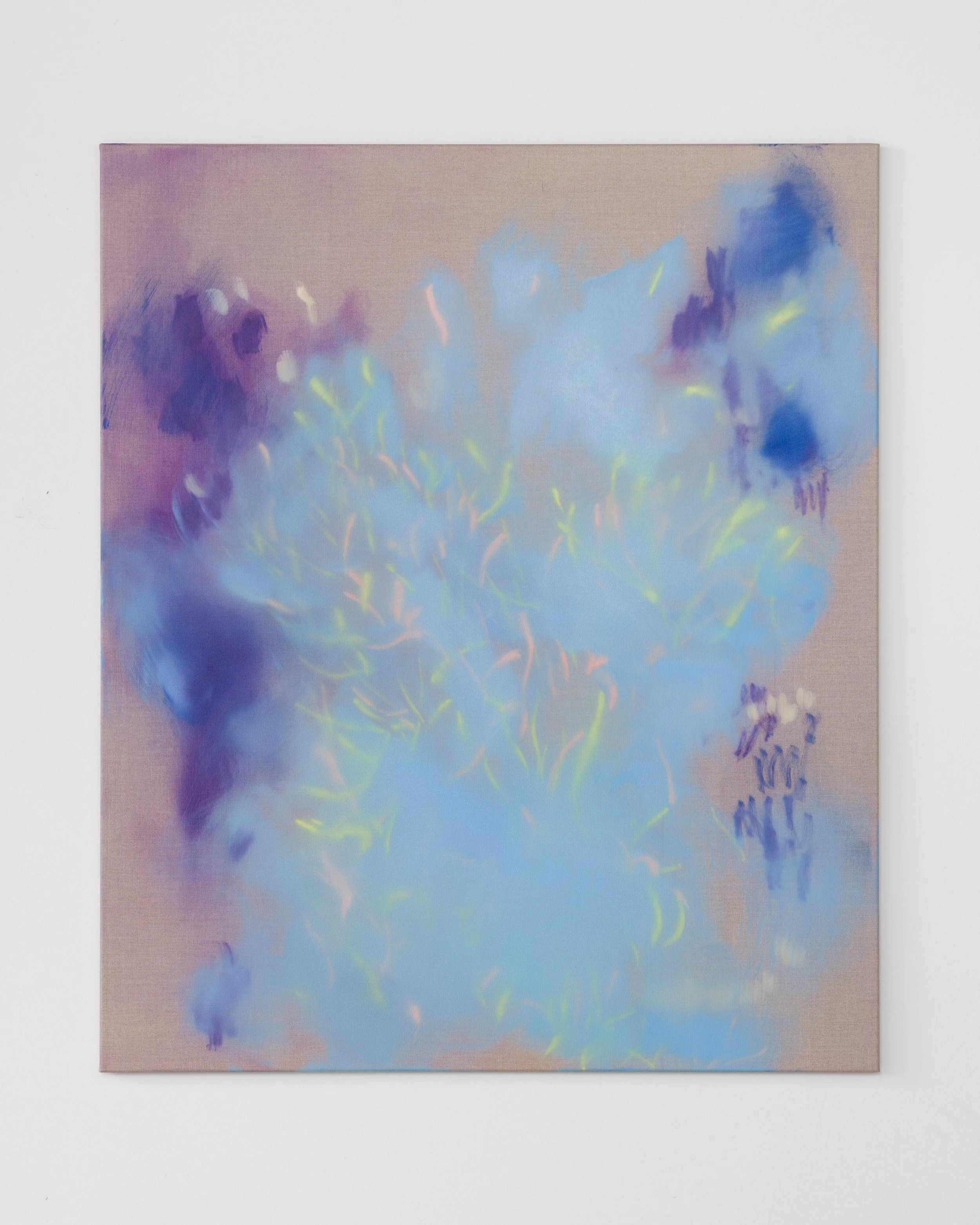  Seascape V, 2026, 105 × 125 cm, Japanese watercolour and oil on canvas  Photo by Mikkel Kaldal  ©  