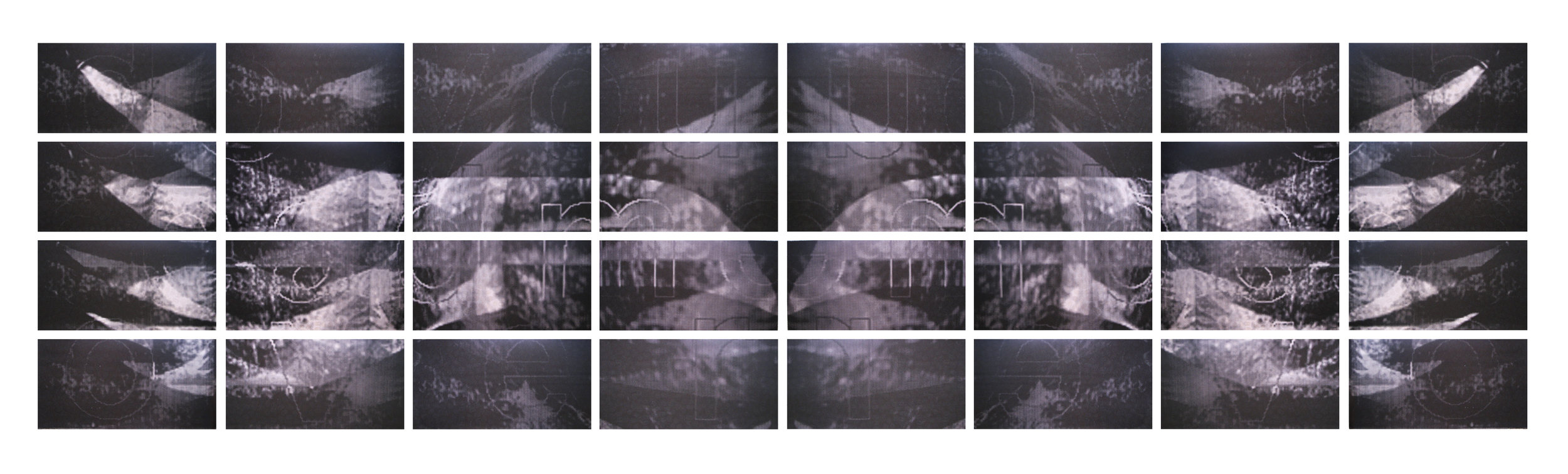 Erica Seccombe, Do you read me over? A portrait of an Astronaut, 1995, edition of three, 4m w x 1 m w, 32 panels screen print on Stonehenge paper. 