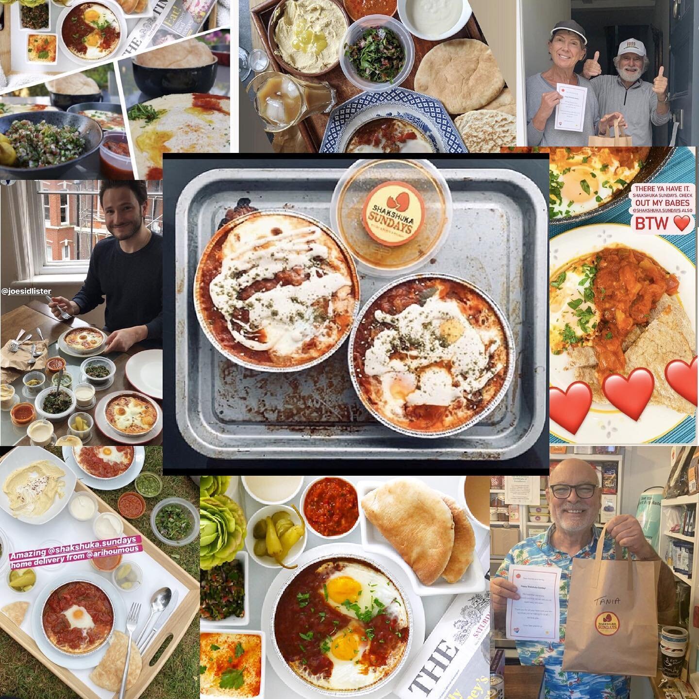 Thank you so much to everyone who ordered a brunch delivery from us last week! 💛 We have 5 brunches remaining for Shakshuka Sunday tomorrow &ndash;&nbsp;if you'd like a couple delivered drop us a DM 🍳🚚 #ShakshukaSundays