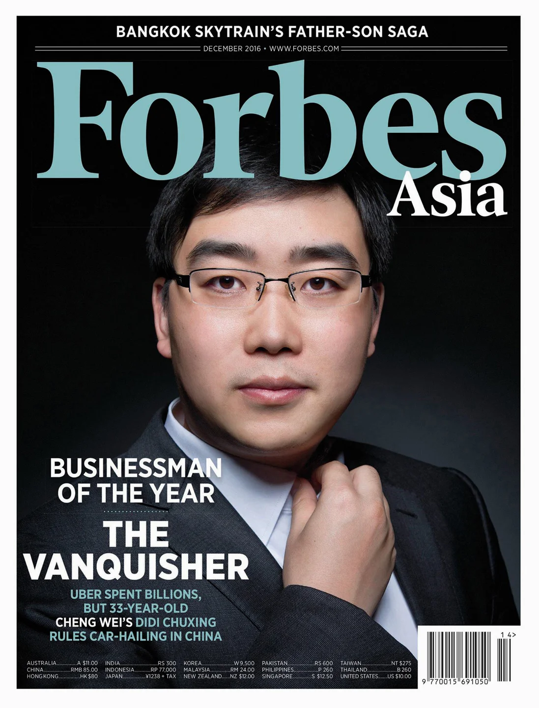 Cover image of businessman on Forbes Asia magazine