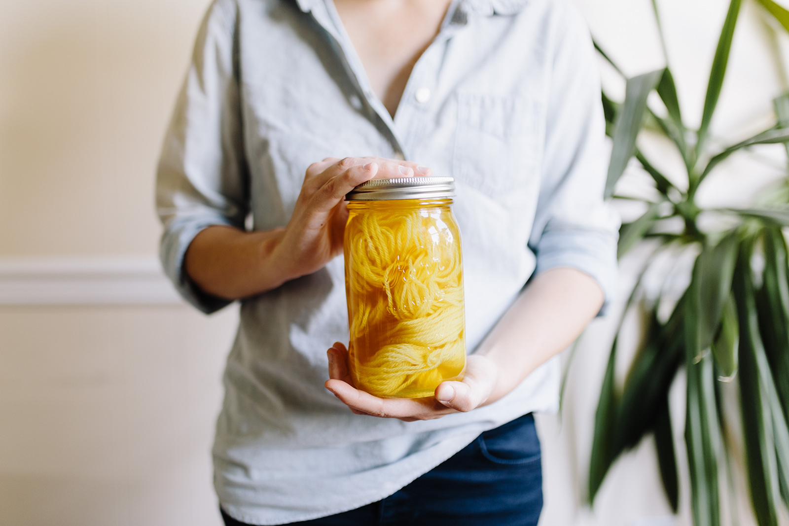 Solar dyeing yarn with flowers, kitchen waste or other natural dye material is so easy and satisfying!
