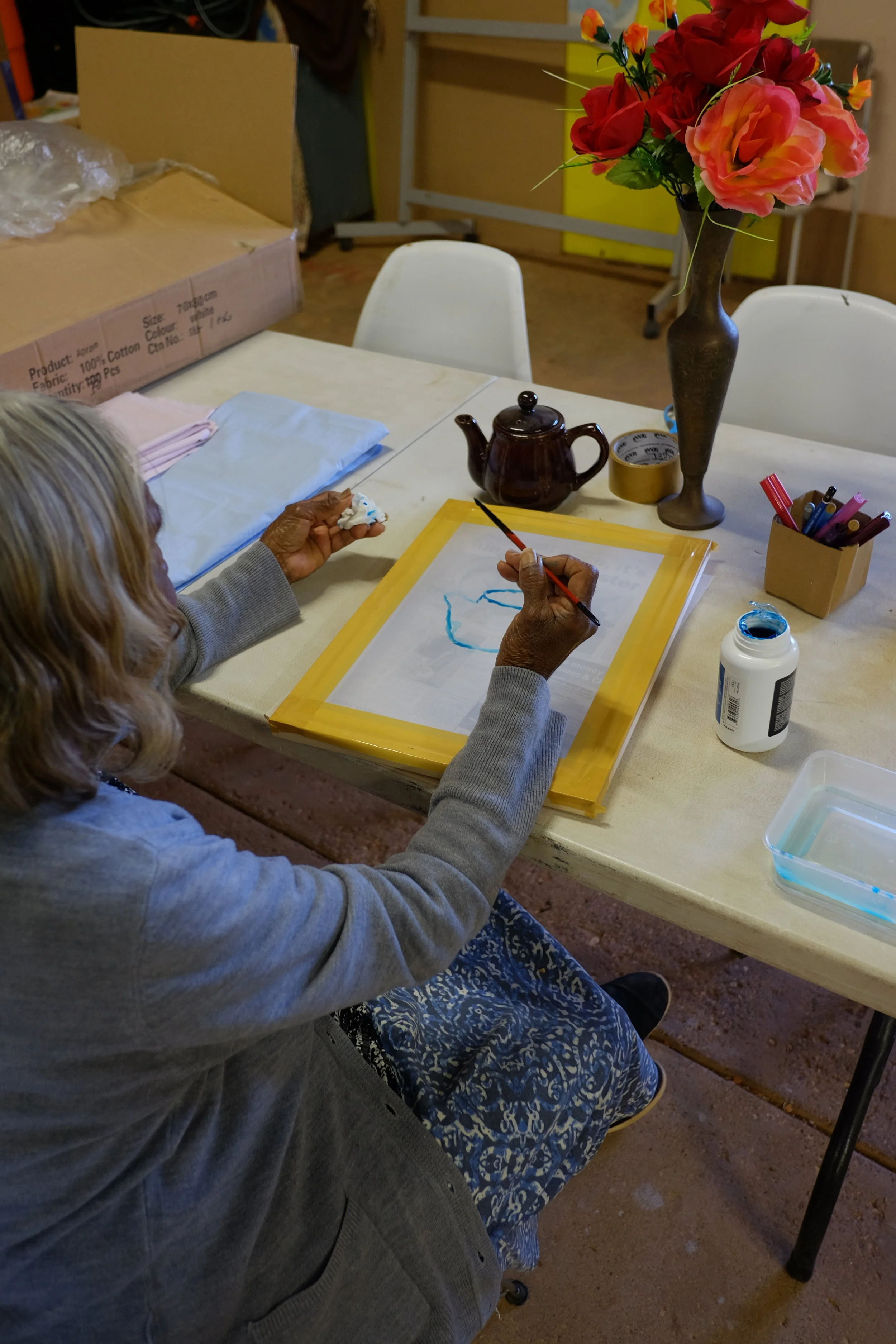 SCREEN PRINTING WORKSHOP IN DUNJIBA COMMUNITY