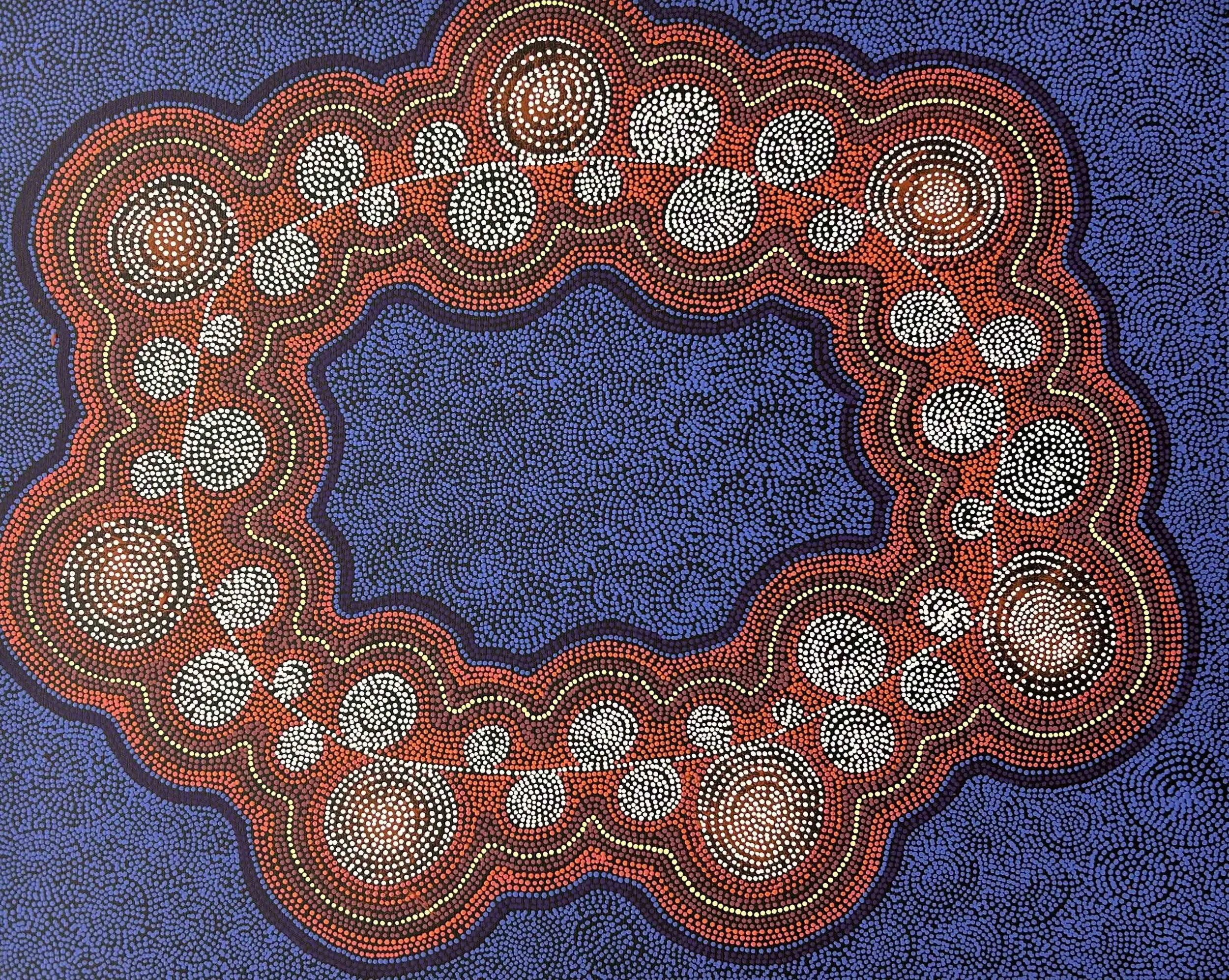 Sasha Hill - Seven sisters blue and ochre - #23-54