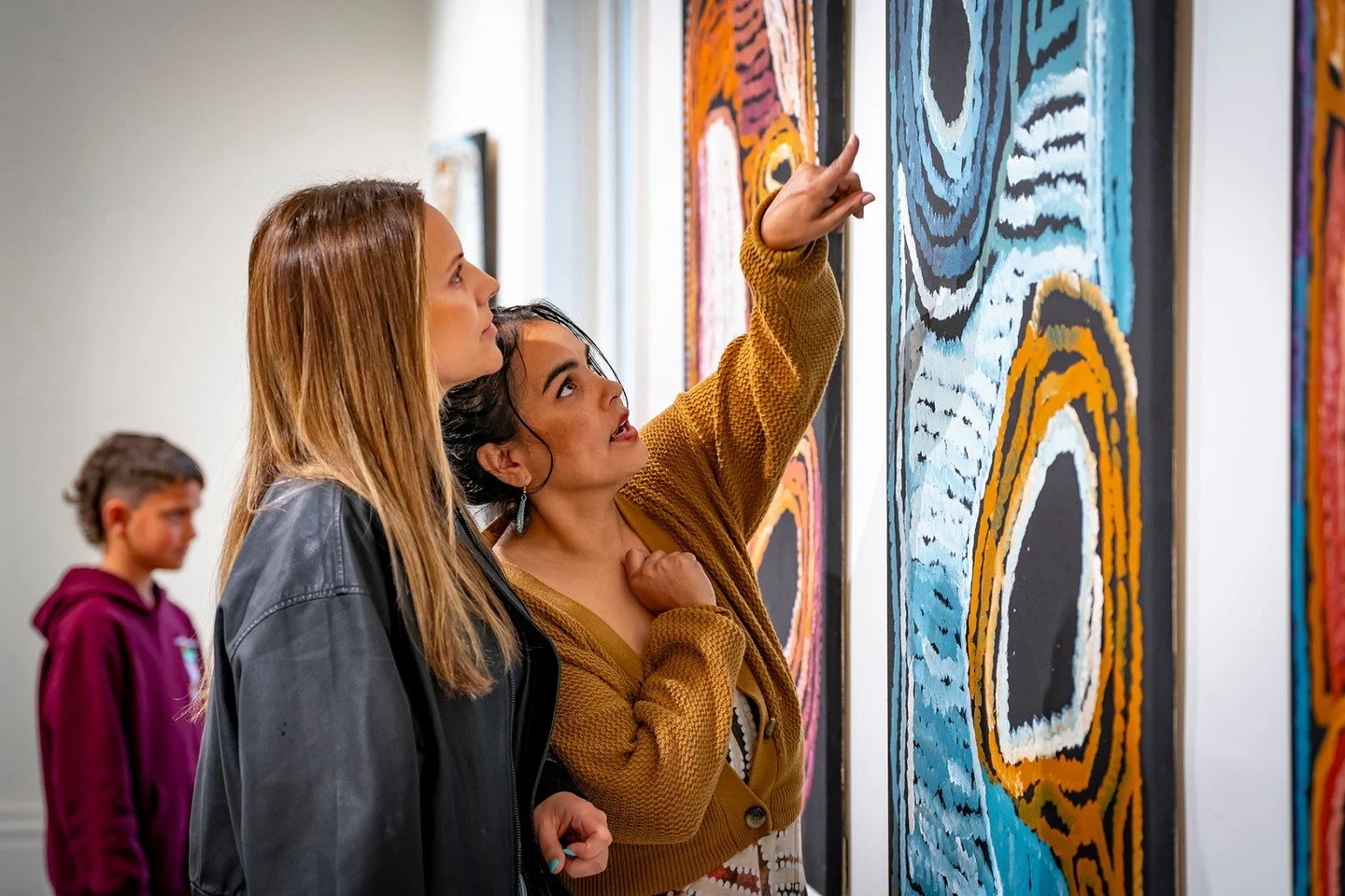 LAST CHANCE to view this exhibition at St Peters Town Hall.

Water Stories is a new exhibition by Ngarrindjeri artist Melanie Koolmatrie, presented alongside works from Arts Ceduna. Melanie reflects on her deep cultural and personal connection to wat