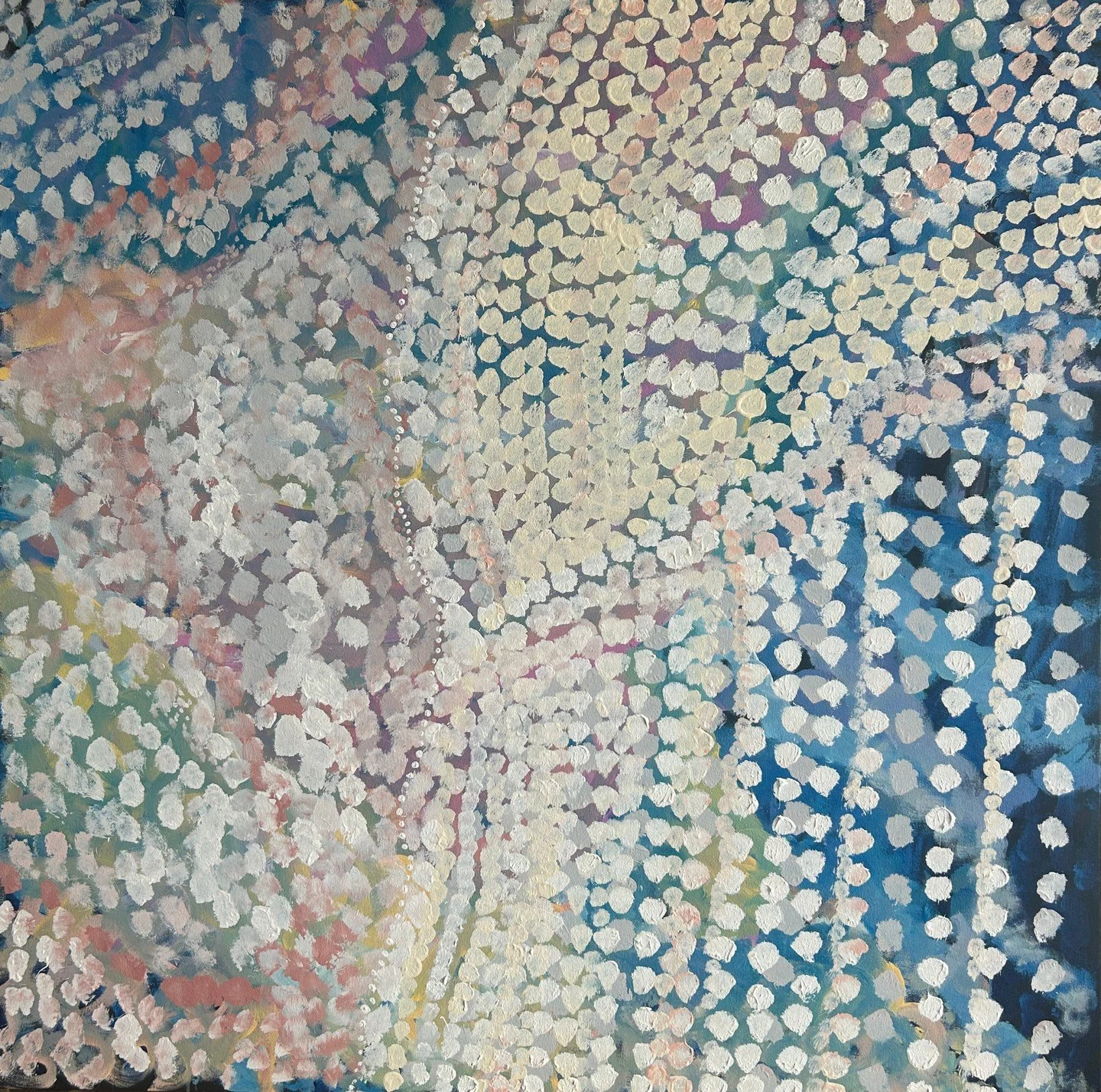 ARTWORK SPOTLIGHT: 'Connected by Water' by Melanie Koolmatrie.

&ldquo;This artwork reflects the deep cultural and spiritual connection that Ngarrindjeri people hold with water. For thousands of generations, ceremony has taken place along the shores 