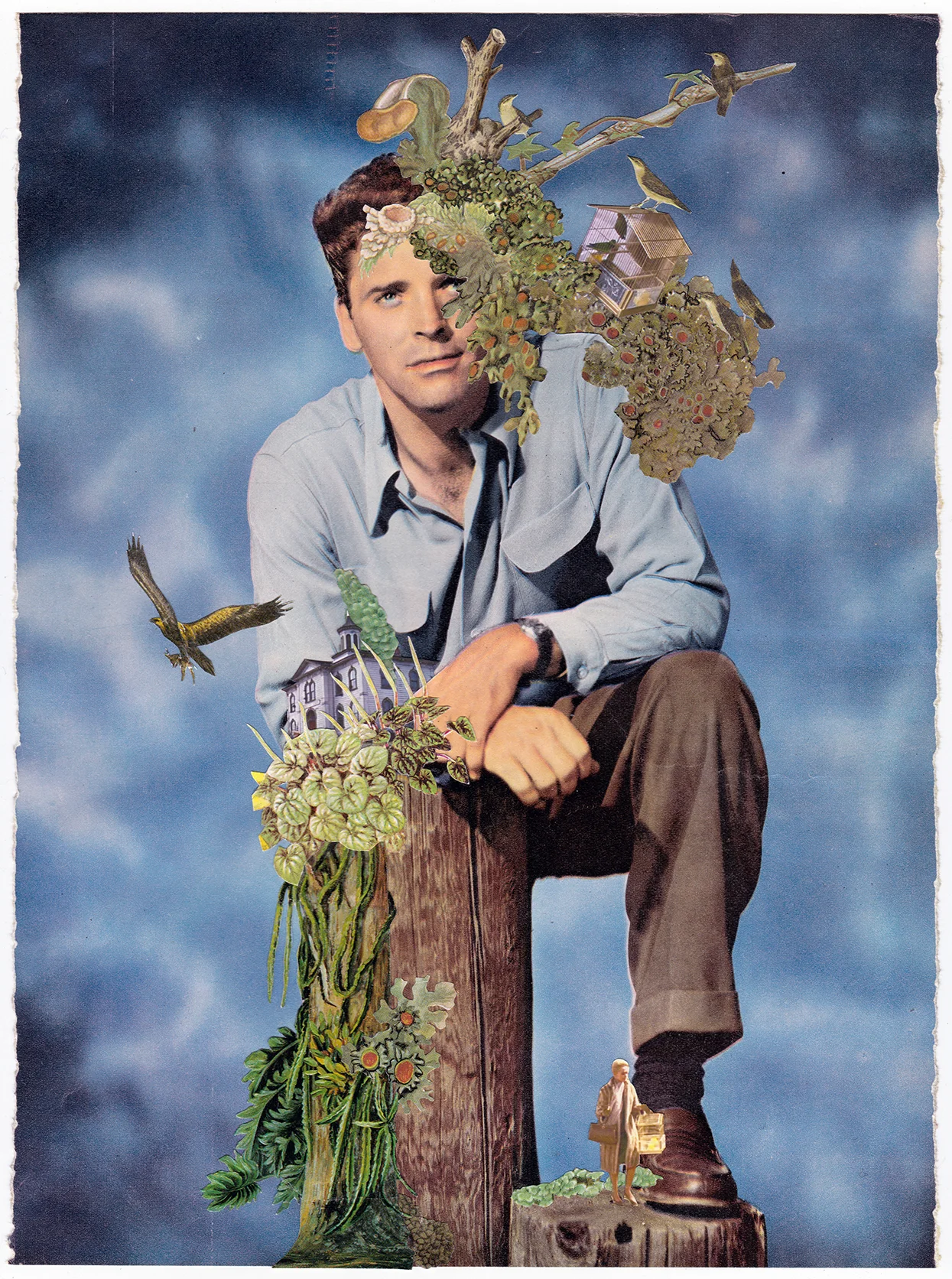 Birdman Original Collage, Vintage Magazine Page 34 x 39cm £550 To purchase this print, please click here