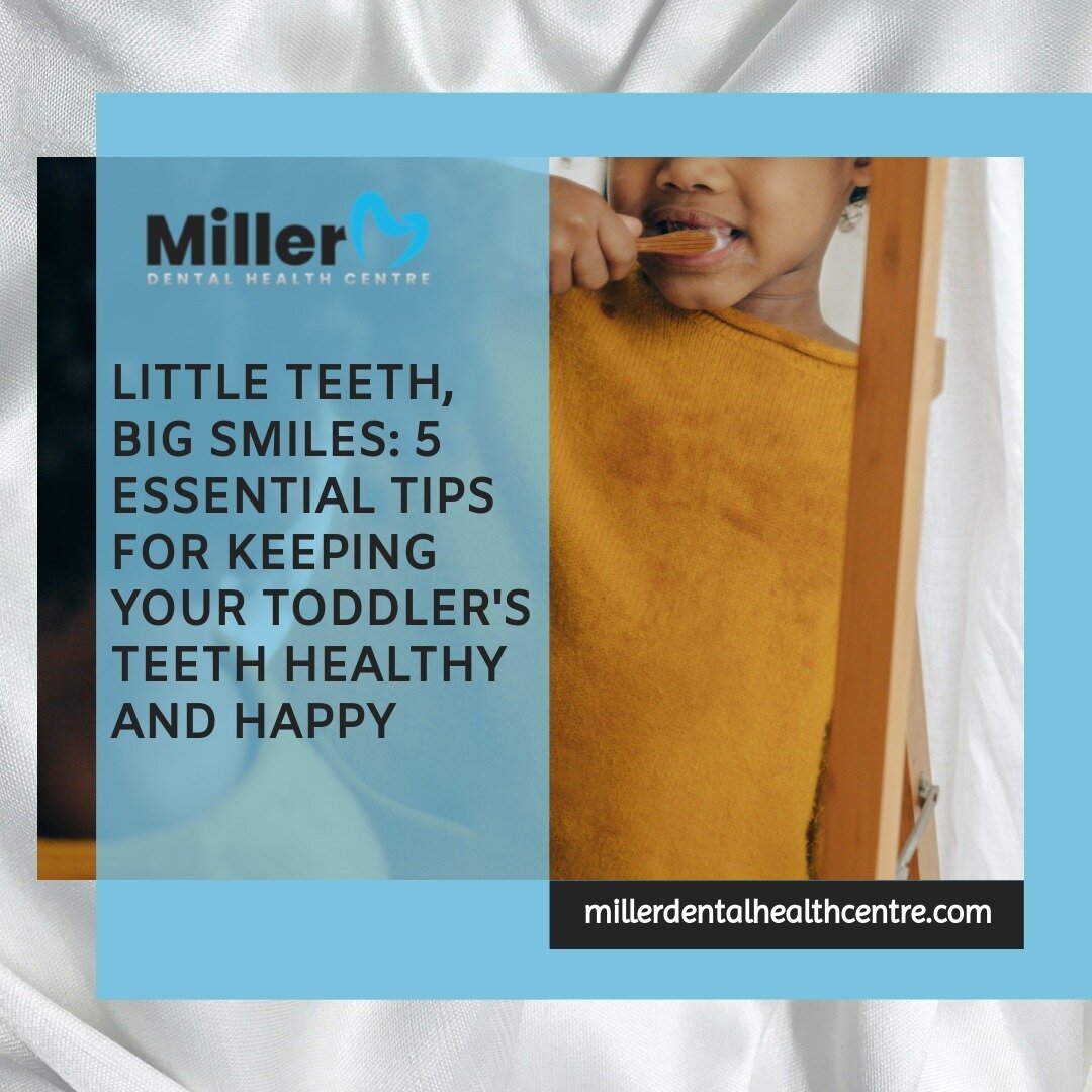 &quot;Did you know that dental health is important for your toddler's overall health and well-being? Here are 5 essential tips to keep your toddler's teeth healthy and happy: 1) Start brushing early and make it fun, 2) Limit sugary drinks and snacks,