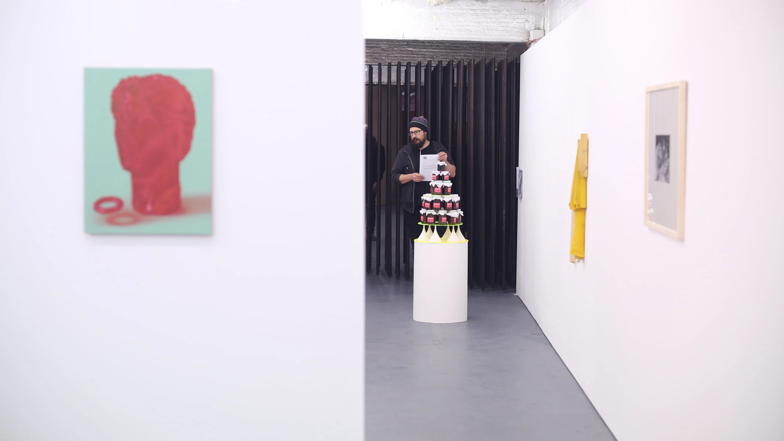 Gallery Space at Paradise Works. Image: Politics of Paradise, Inaugural Group Show 2017. Photo credit: Chris Paul Daniels