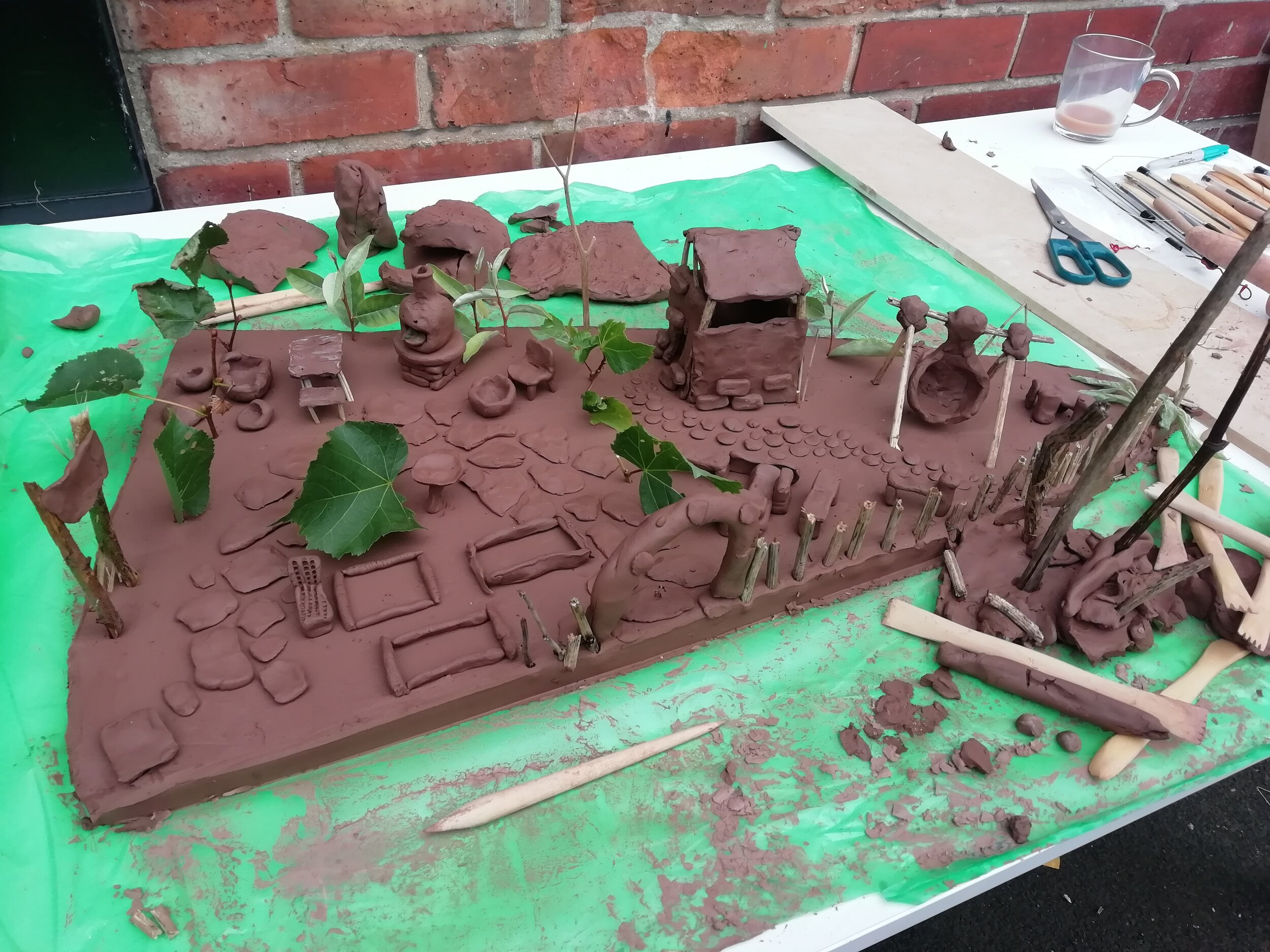 Clay model for the Bridgwater Community Garden