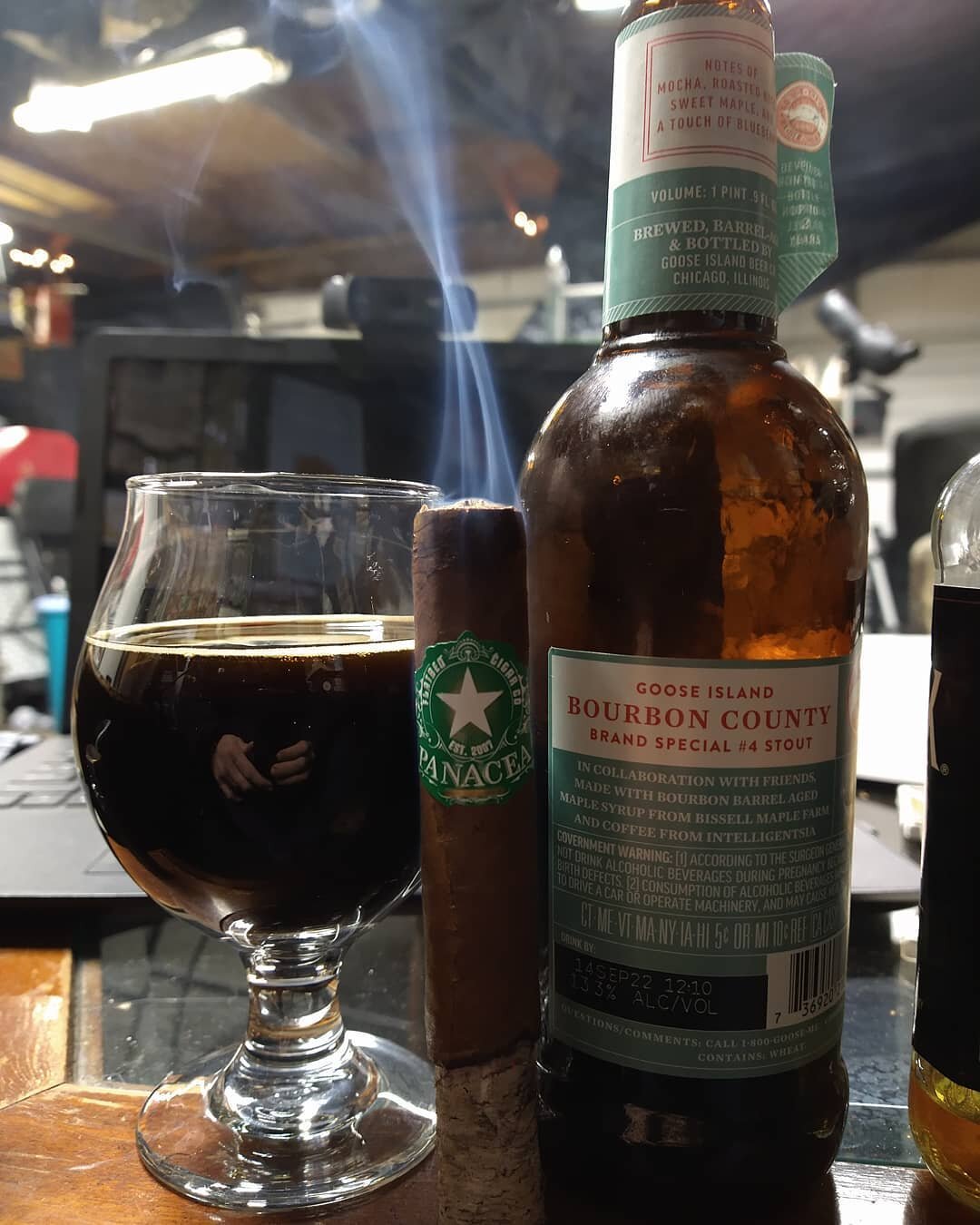 @gooseisland #bcs4 with a @panacea_cigars Green #pennsylvaniabroadleaf