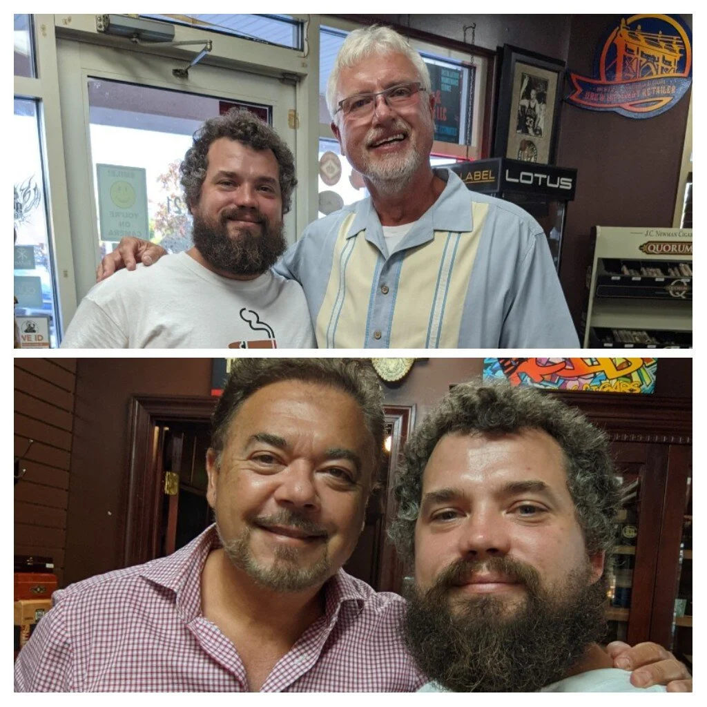 Nick Perdomo and Ron Kittle at Golden Leaf episode artwork