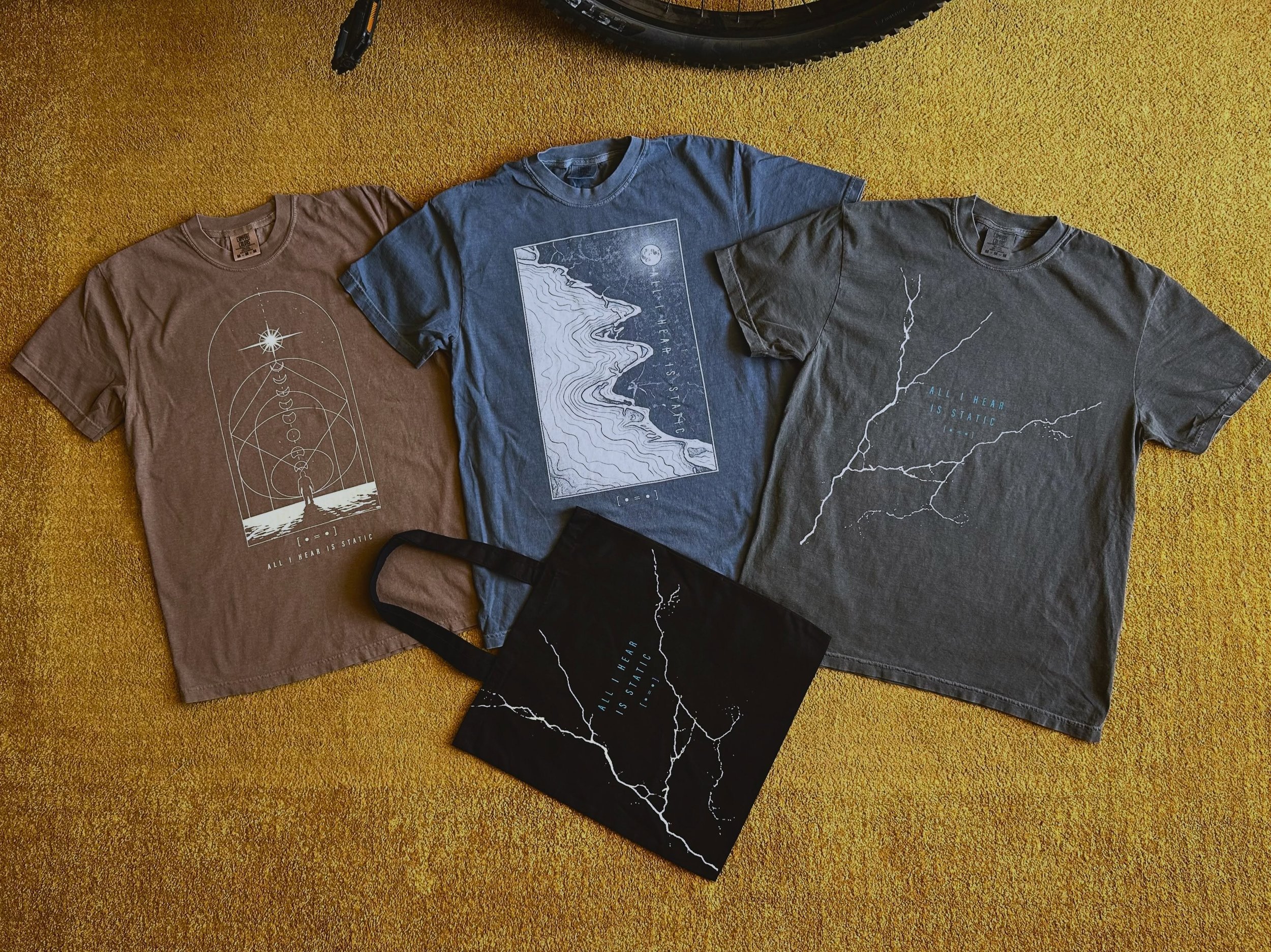 Screen printed merch.