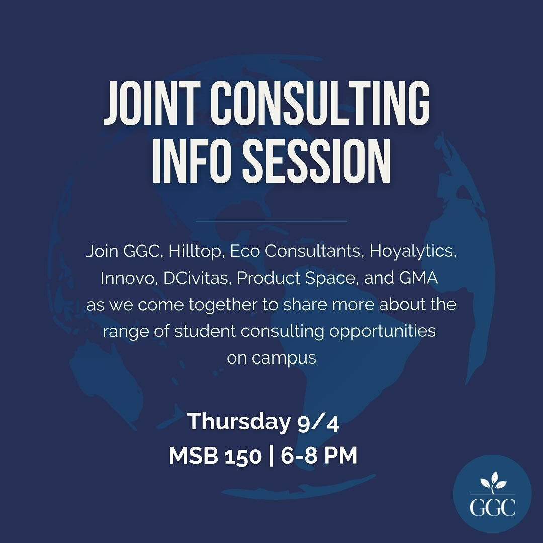 Missed our info sessions or were left even more curious? Join us tonight alongside other student groups as we share about GGC&rsquo;s unique mission, what differentiates us, and how you can get involved this semester! 🌍