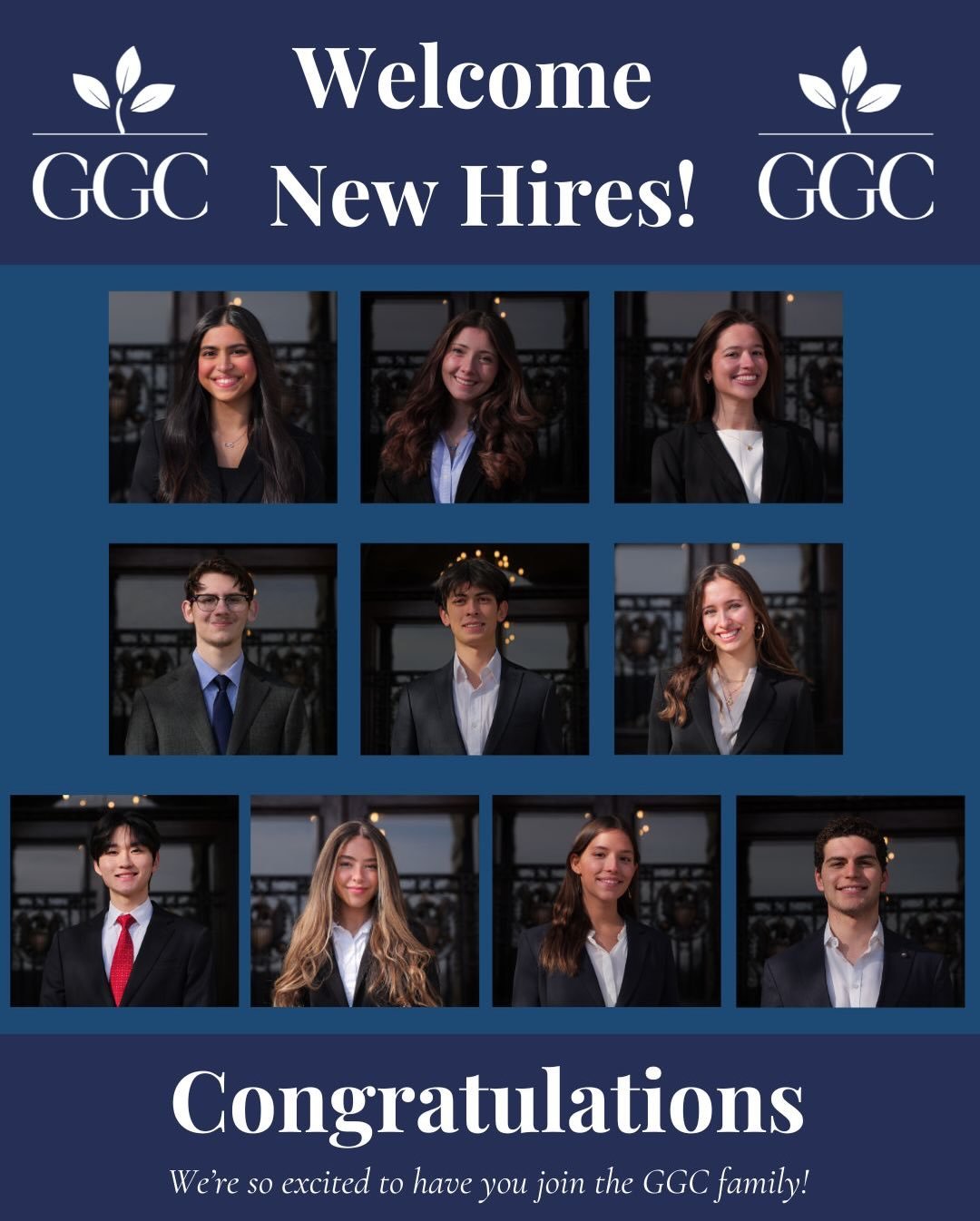 WELCOME SPRING 2026 NEW HIRES!! We are so excited for you to join us! 🌎🌱

1. Serene Pai, SFS&rsquo;29
2. Aubrey Miller, SFS&rsquo;29
3. Alejandra Catala, SFS&rsquo;28
4. Adam Vazquies, CAS&rsquo;29
5. Brian Antczak, SFS&rsquo;29
6. Camille Stephant