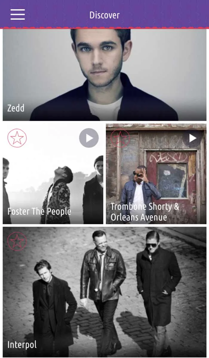 Festival apps discover wall