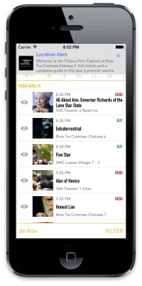 event app schedule on iphone