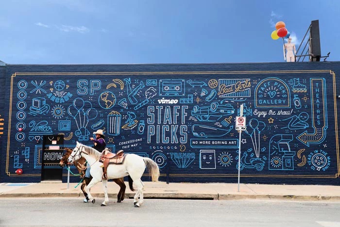 Vimeo brought together experiences from iconic films in their SXSW activation. Image from Vimeo .