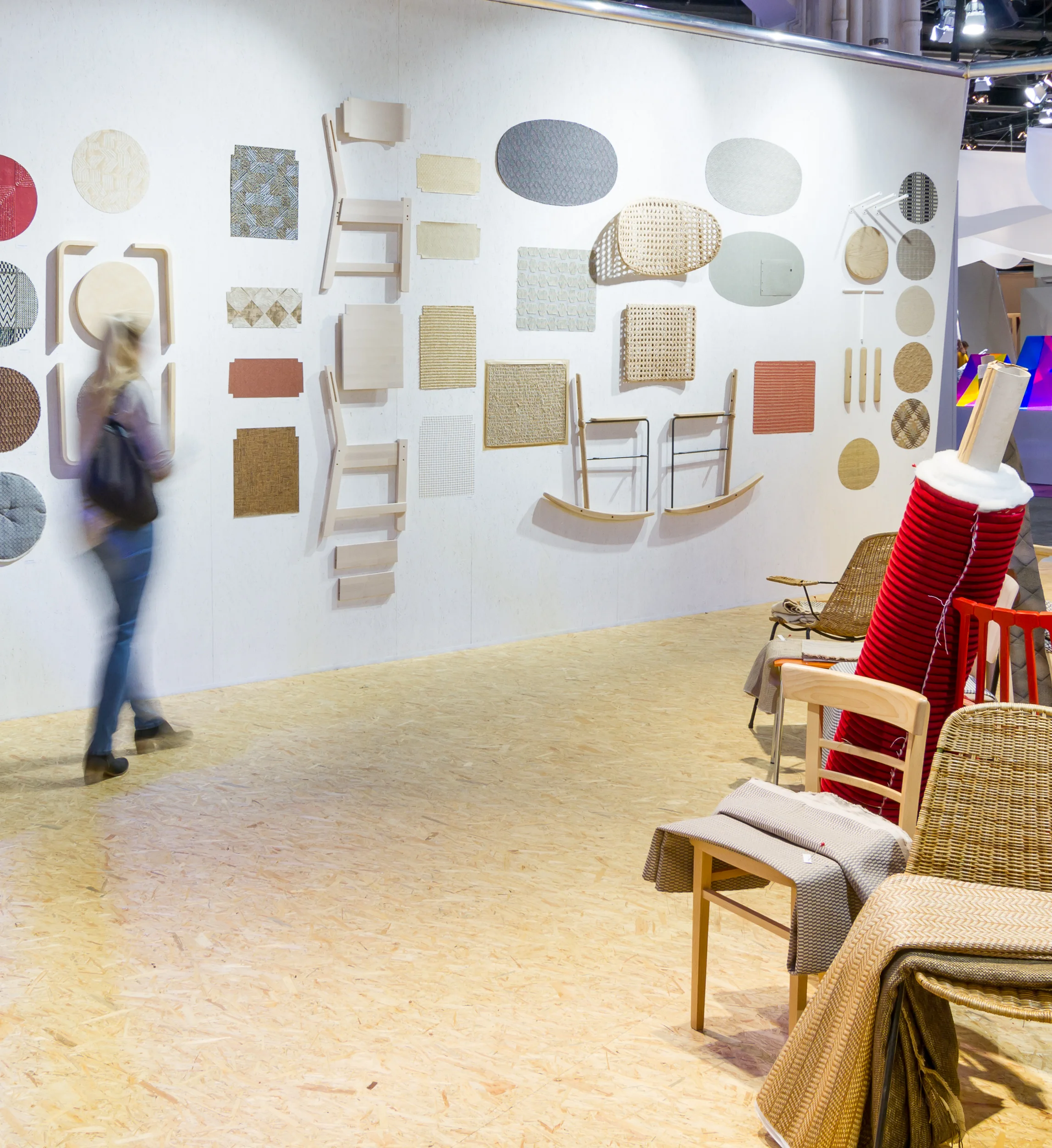 As we're seeing in many places, a concept retail store features "exploded" products - components and materials are shown separately to help visitors how the finished product is made. 