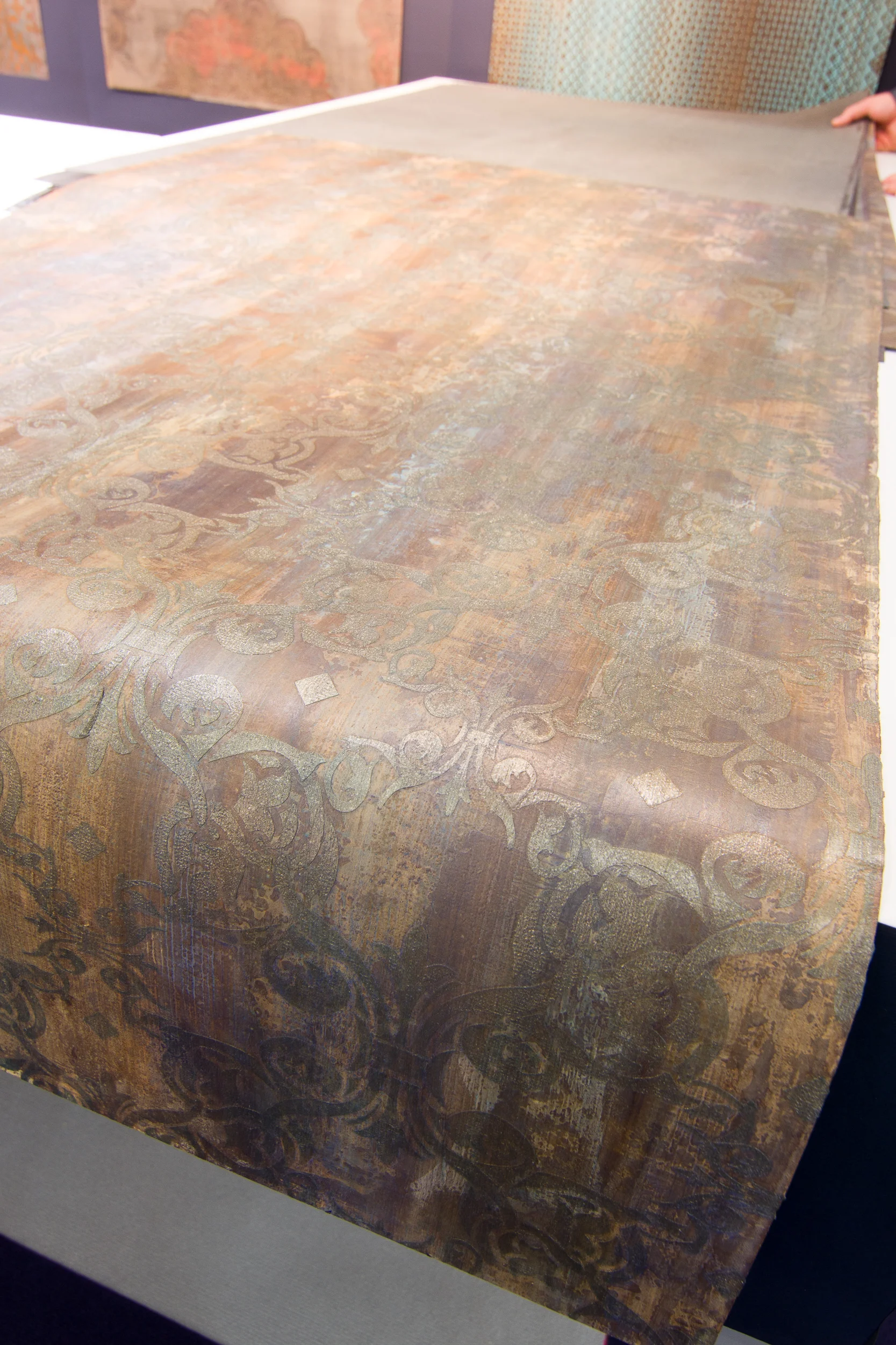 Designer Christian Dotzauer creates visuals for wall coverings, and shows his concepts every year at Heimtextil. His company, CD Design, also creates visuals for the flooring and laminates industry.