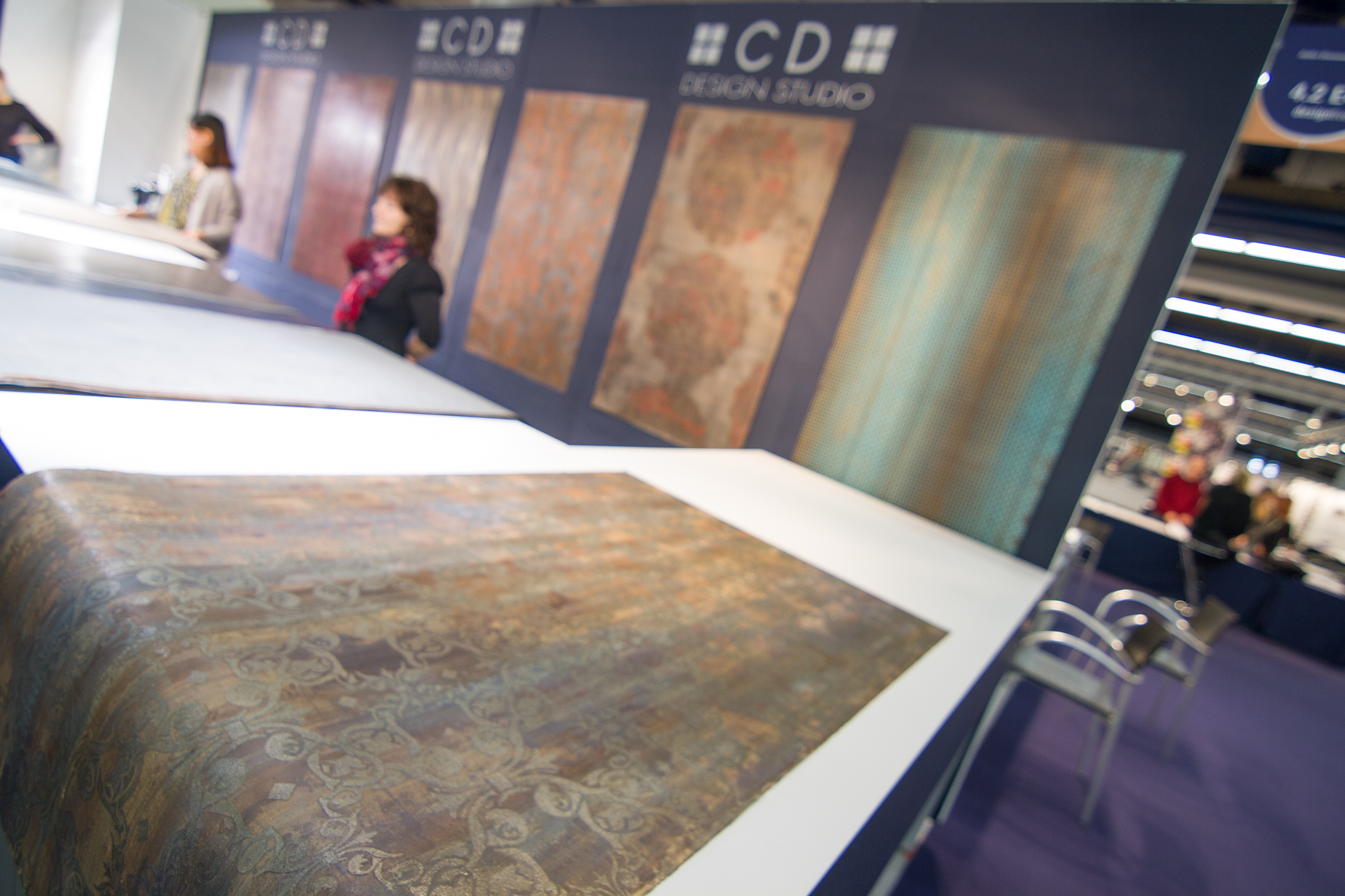  Designer Christian Dotzauer creates visuals for wall coverings, and shows his concepts every year at Heimtextil. His company, CD Design, also creates visuals for the flooring and laminates industry. 