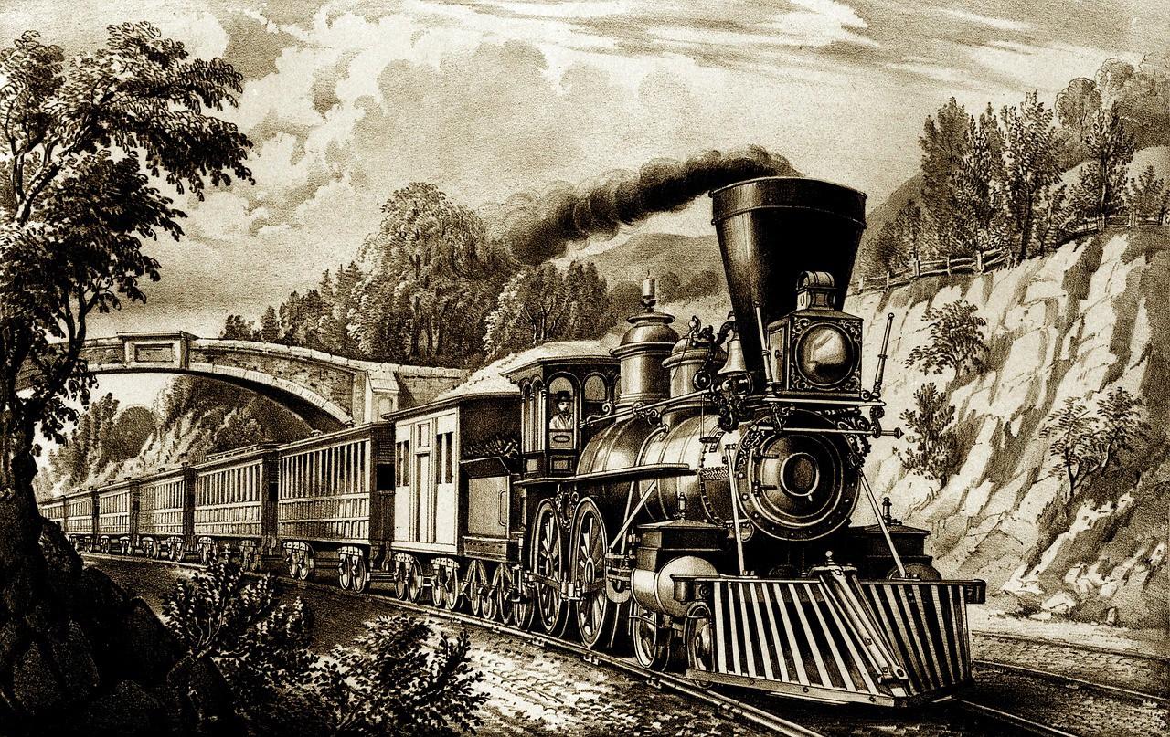Source: researchgate.net, Steam locomotive powered by coal in the industrial revolution